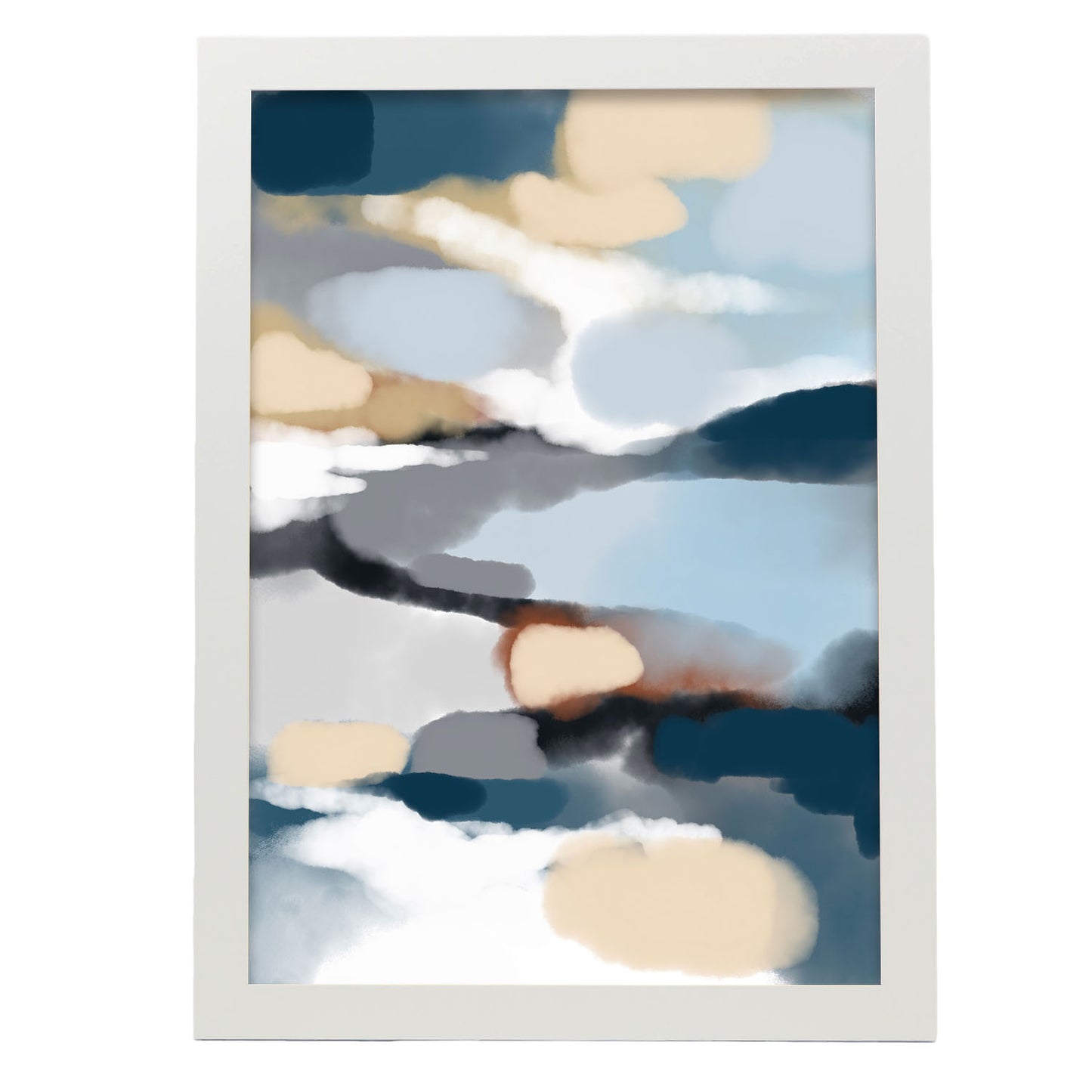 Nacnic Lámina Abstracta de Tonos de Nubes