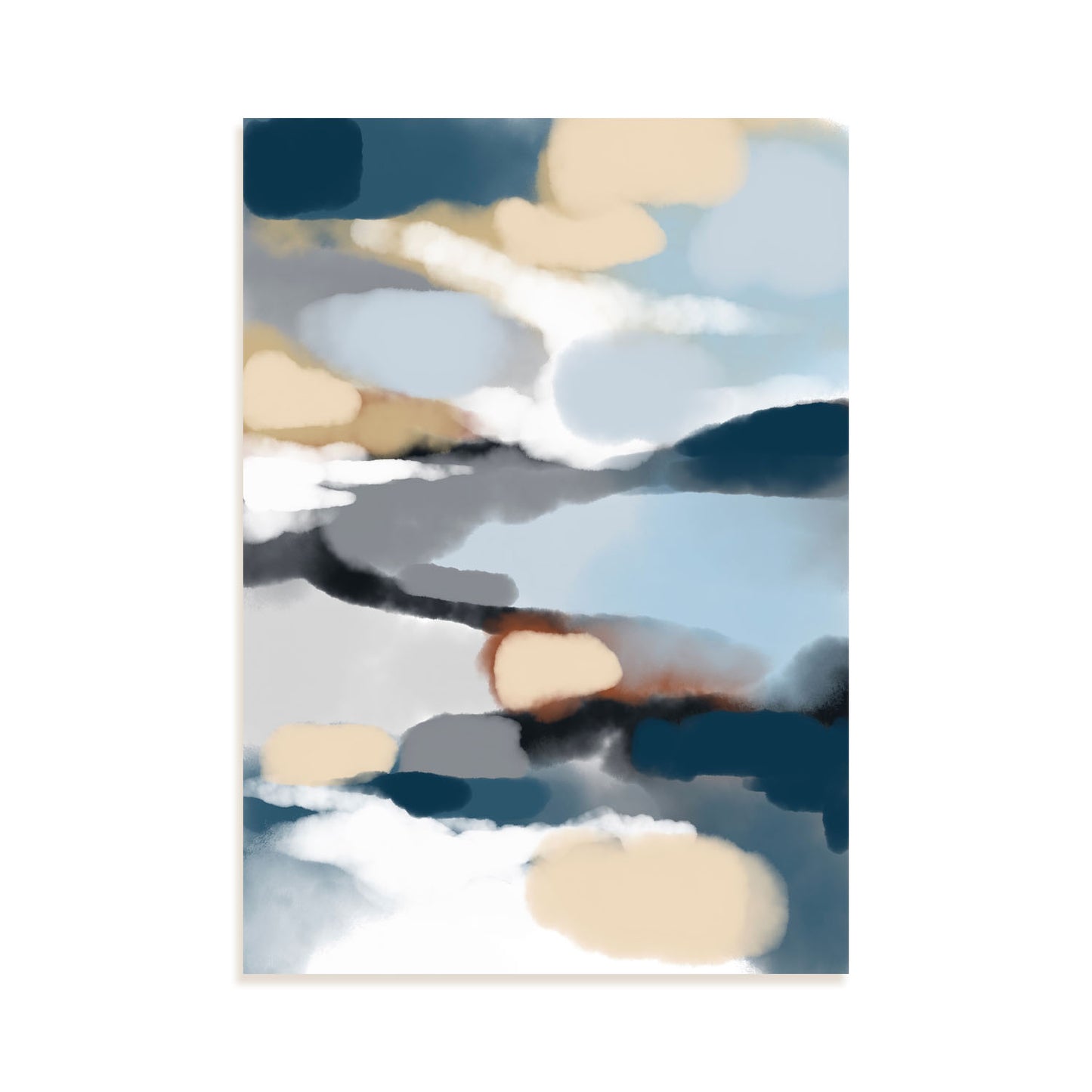 Nacnic Lámina Abstracta de Tonos de Nubes