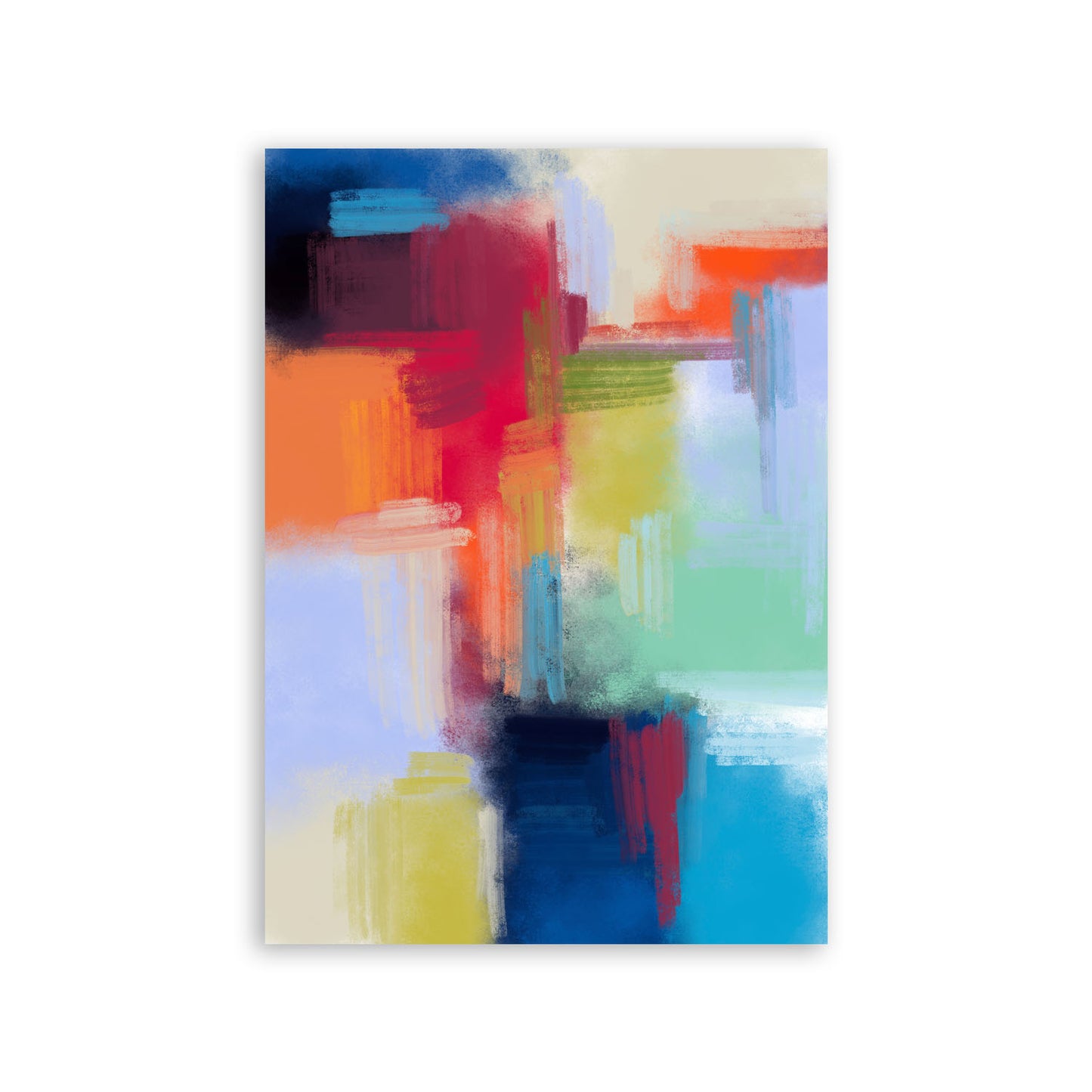 Nacnic Lámina de Arte Abstracto en Tonos Llamativos
