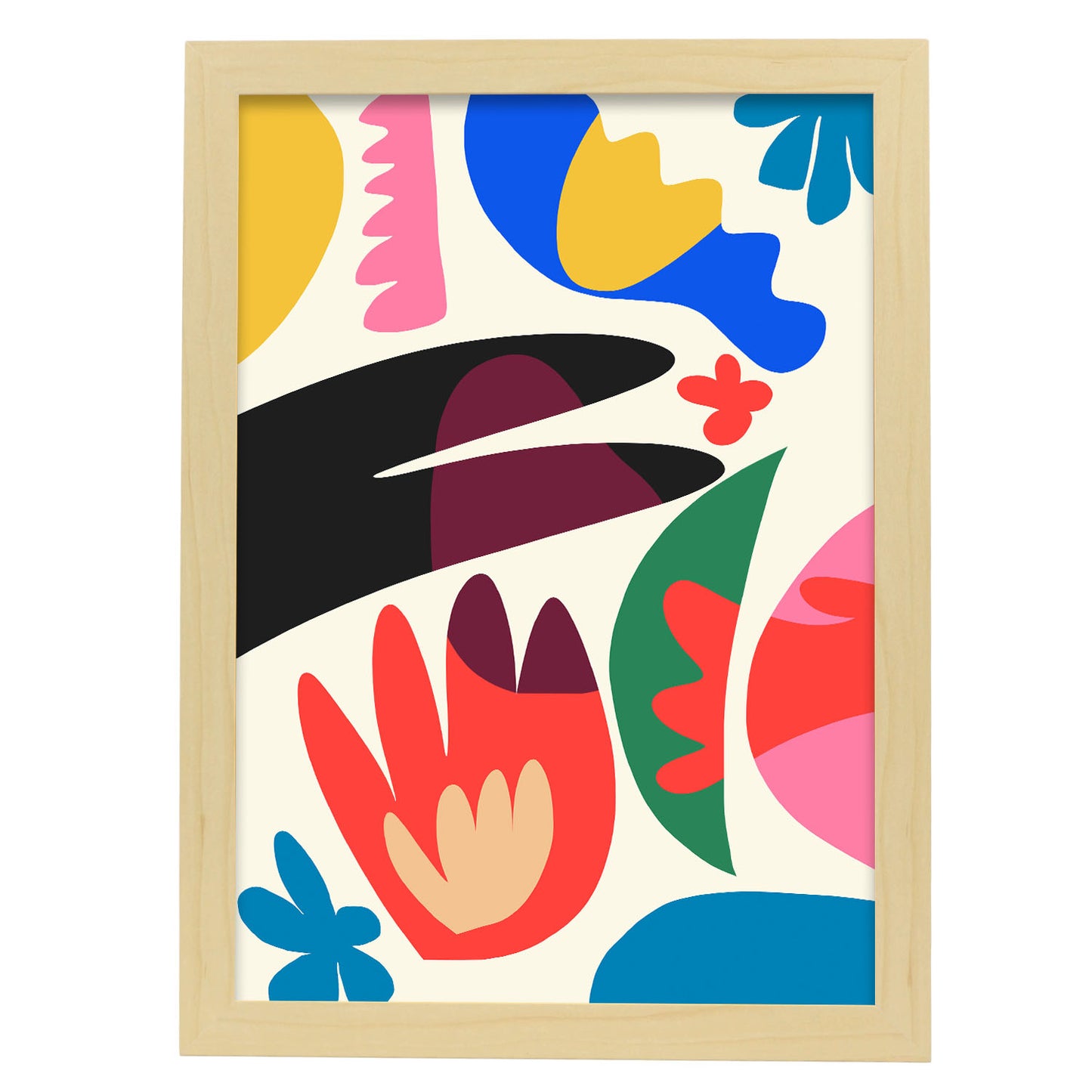 Nacnic Lámina de Arte Swish con Flores Surtidas