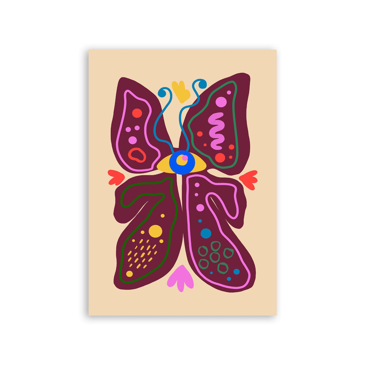 Nacnic Lámina de Mariposa en Flores Surtidas