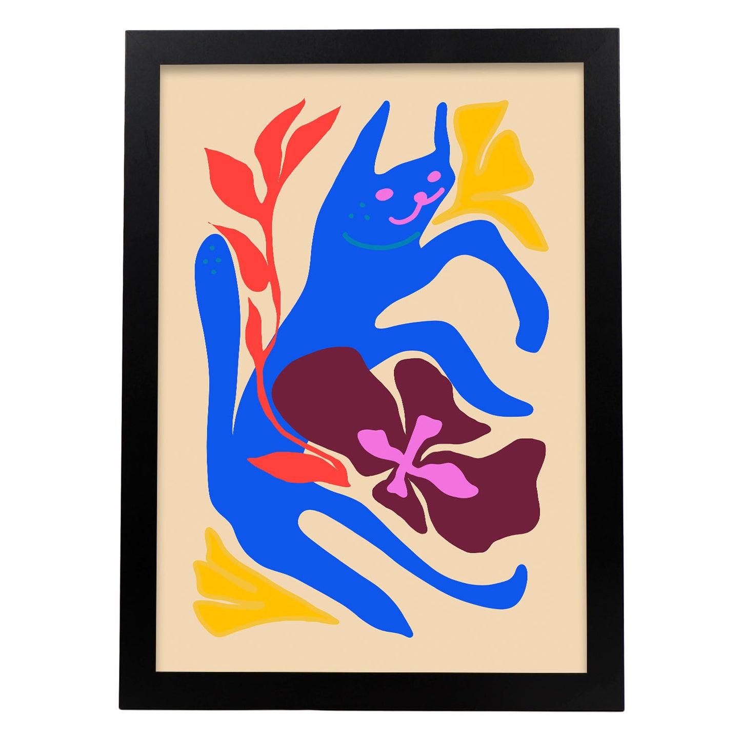 Nacnic Lámina de Diseño Animal con Flores Surtidas