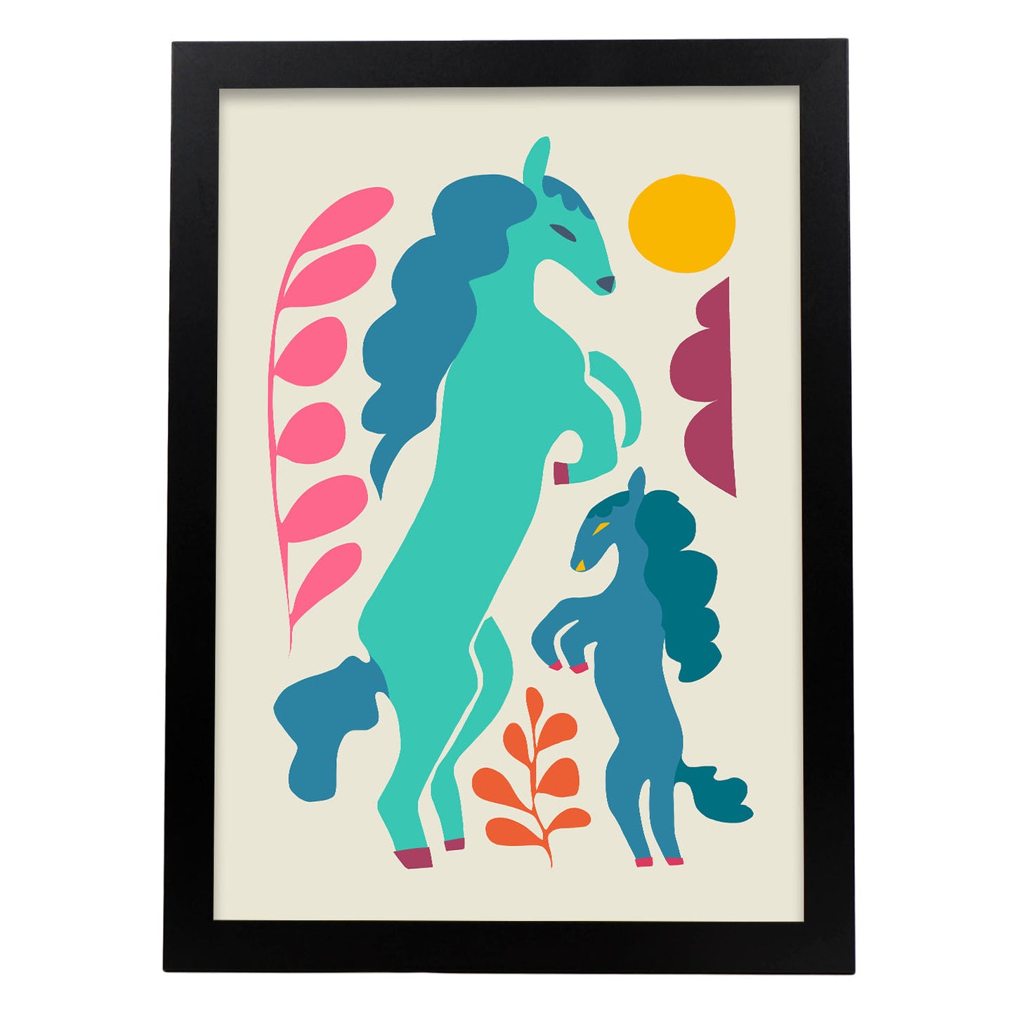 Nacnic Lámina Decorativa de Caballo Adorado en Animales Surtidos