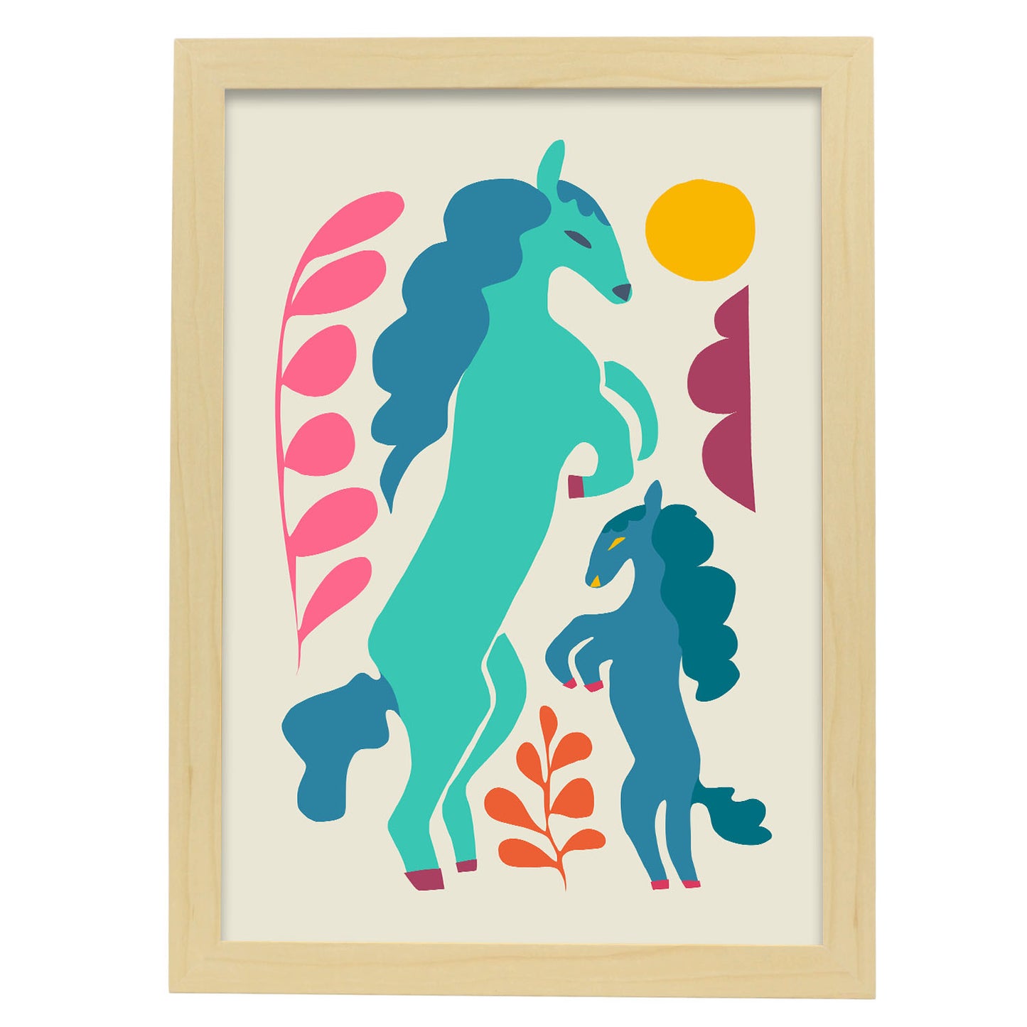 Nacnic Lámina Decorativa de Caballo Adorado en Animales Surtidos