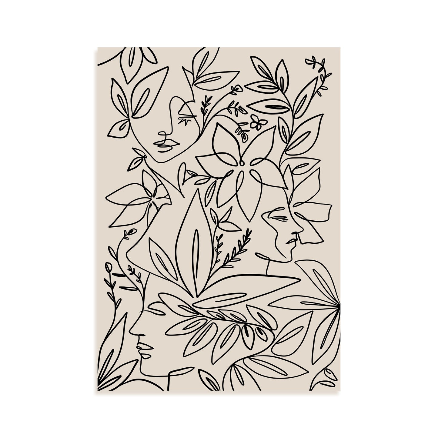 Lamina Nacnic de Diseño Abstracto con Flores Surtidas