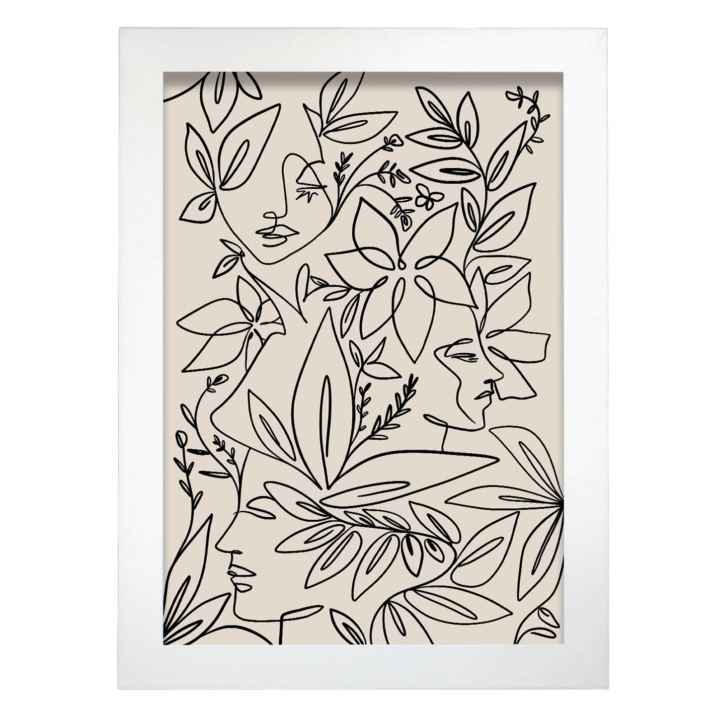 Lamina Nacnic de Diseño Abstracto con Flores Surtidas