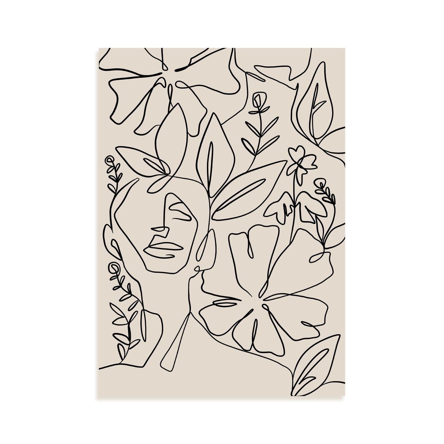 Lamina Nacnic de Diseño Abstracto y Flores Surtidas
