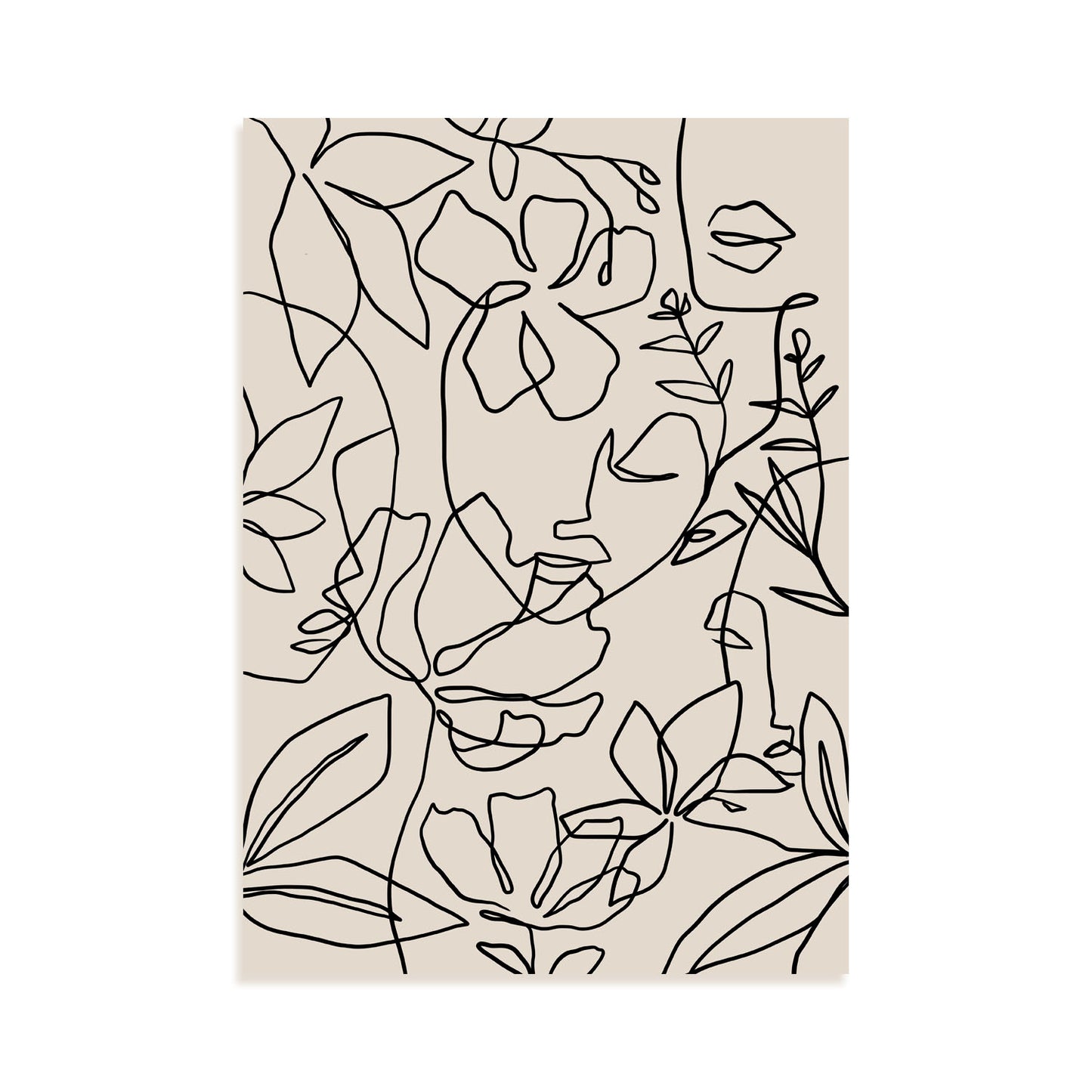 Lámina Diseño de Cara de Reposo en Flores Surtidas Nacnic