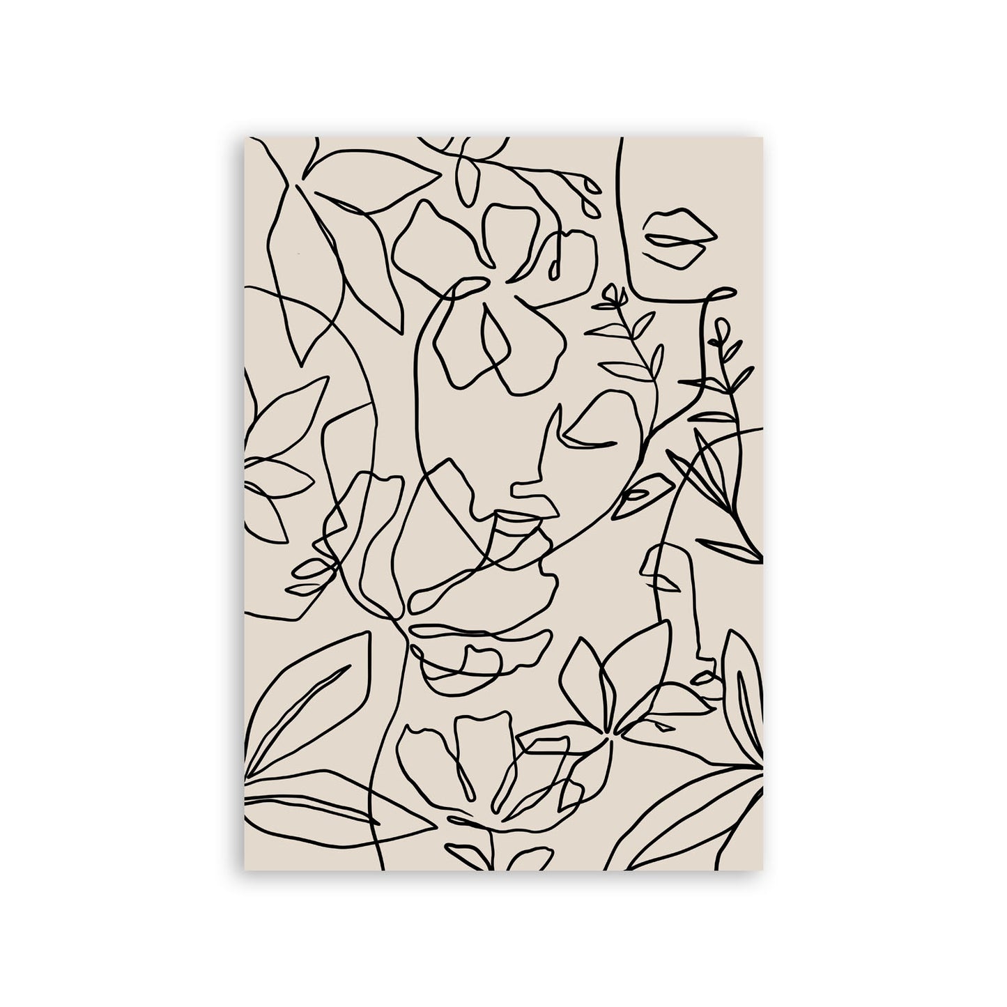 Lámina Diseño de Cara de Reposo en Flores Surtidas Nacnic
