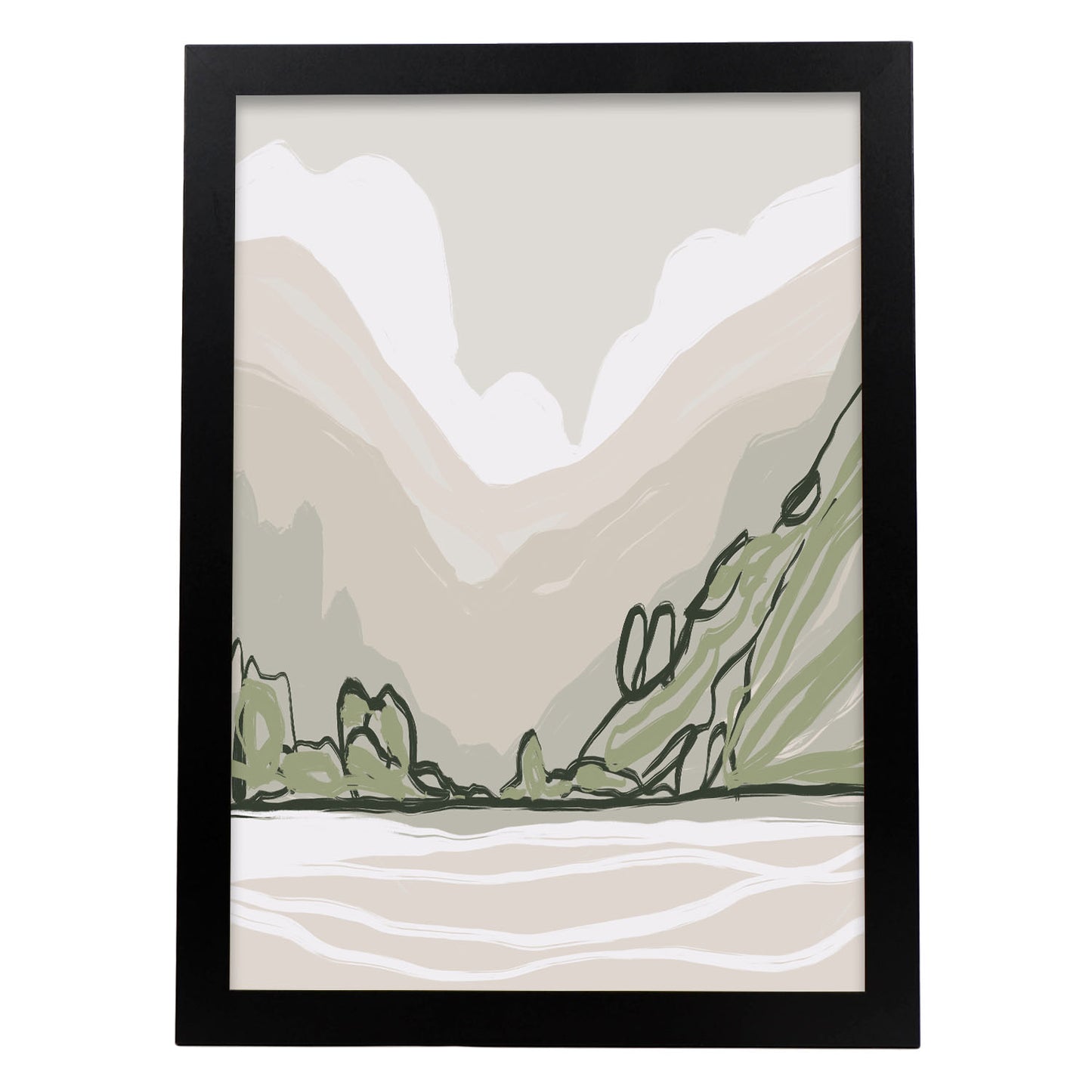 Nacnic Lámina Sketch de la Madre Naturaleza en Paisaje Surtido para Hogar