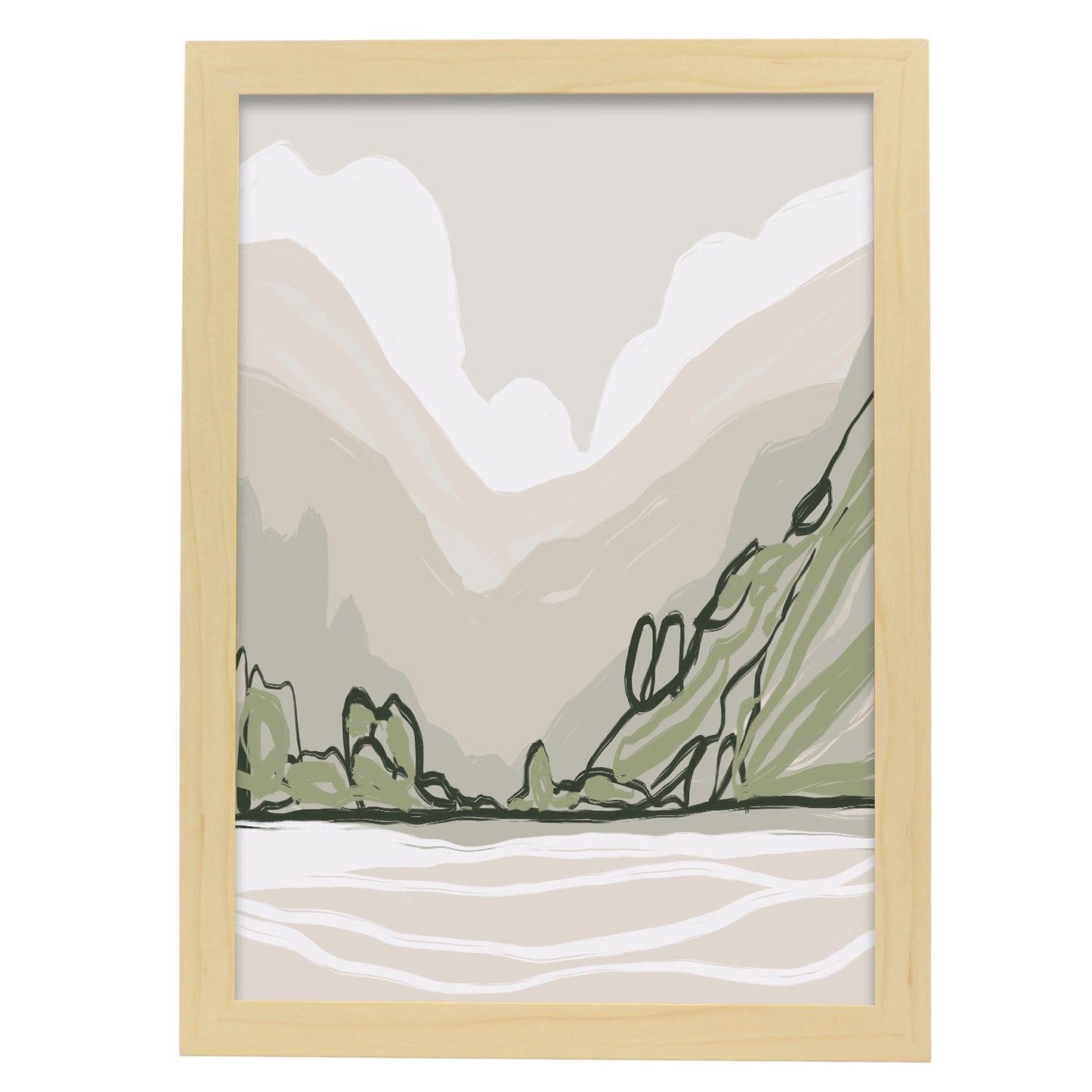 Nacnic Lámina Sketch de la Madre Naturaleza en Paisaje Surtido para Hogar