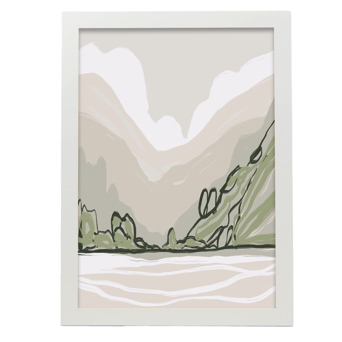 Nacnic Lámina Sketch de la Madre Naturaleza en Paisaje Surtido para Hogar