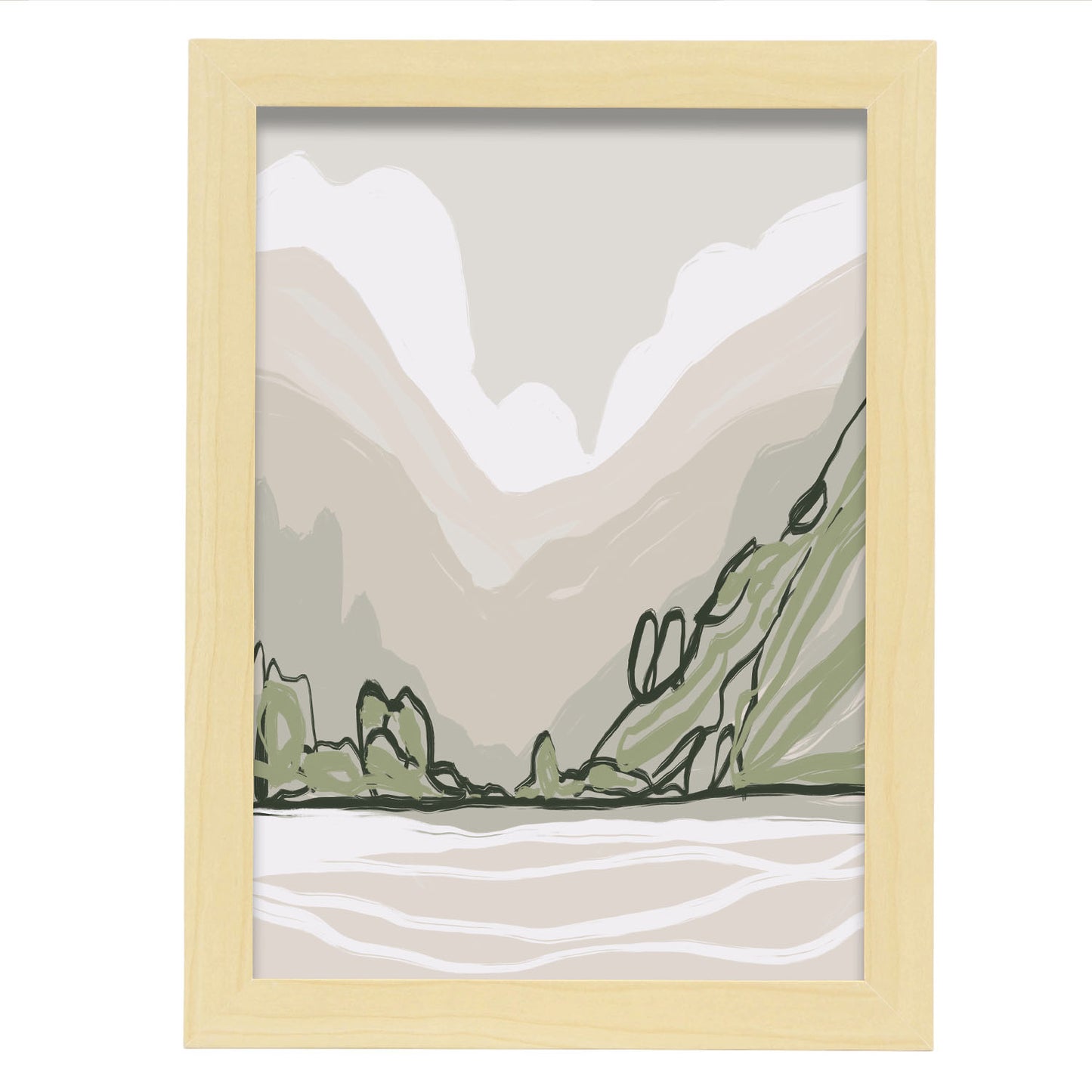 Nacnic Lámina Sketch de la Madre Naturaleza en Paisaje Surtido para Hogar