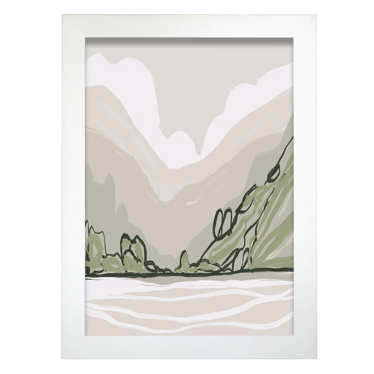 Nacnic Lámina Sketch de la Madre Naturaleza en Paisaje Surtido para Hogar