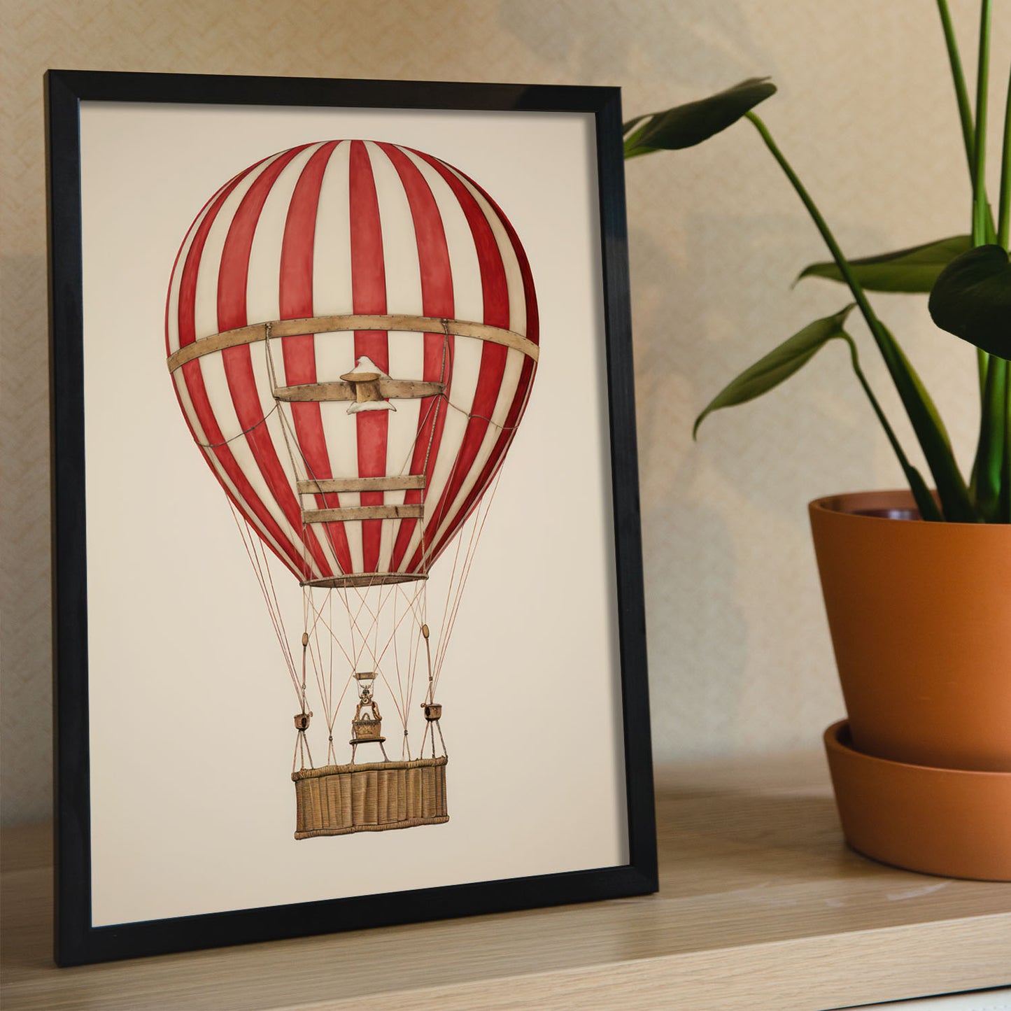 Nacnic Lámina Decorativa con Globo Aéreo