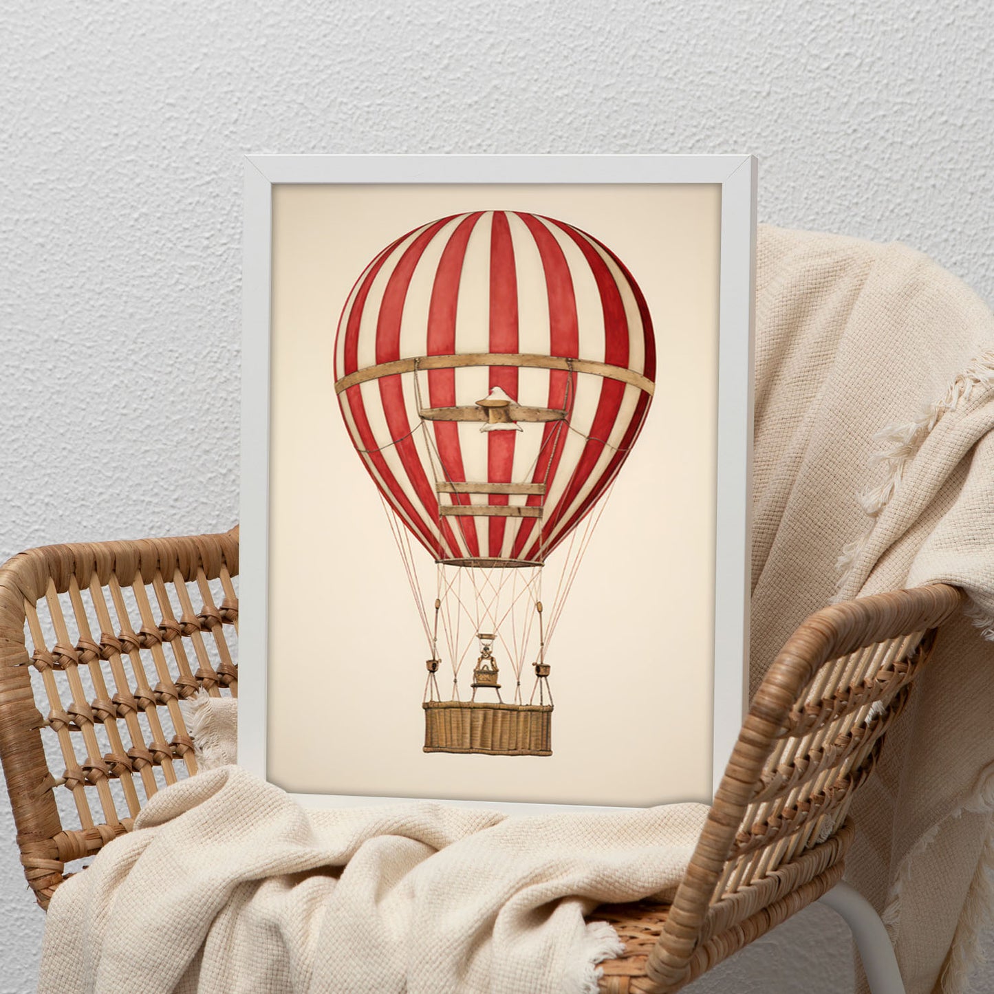Nacnic Lámina Decorativa con Globo Aéreo