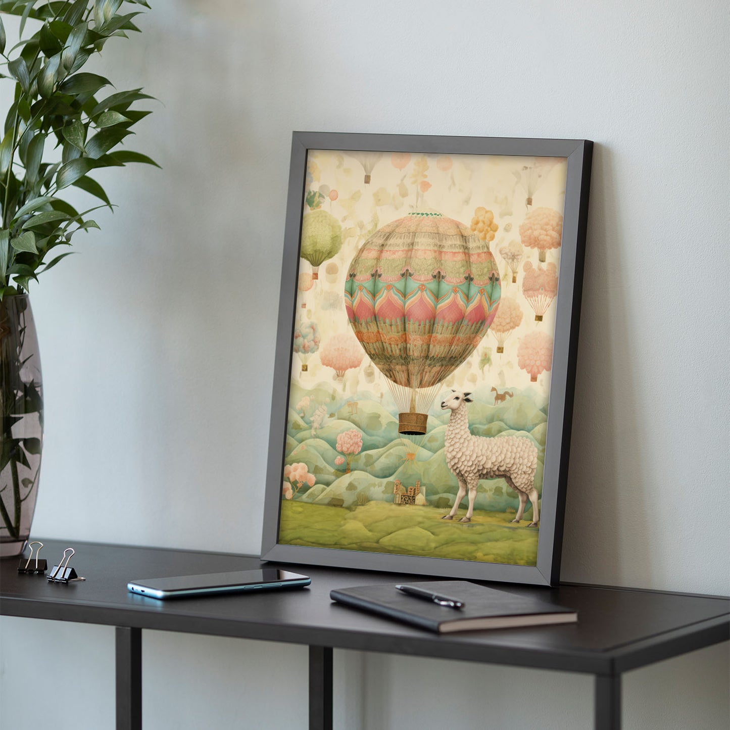 Nacnic Lámina Harri Sheep con Globo Aéreo