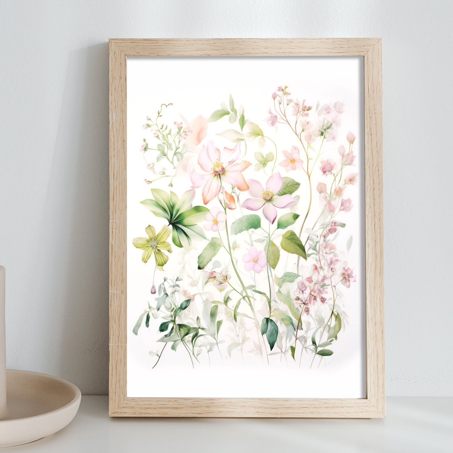 Nacnic Las flores violetas Lamina. En Impresiones de vivero de plantas. Estampados decorativos estéticos para su sala de estar, dormitorio, hogar