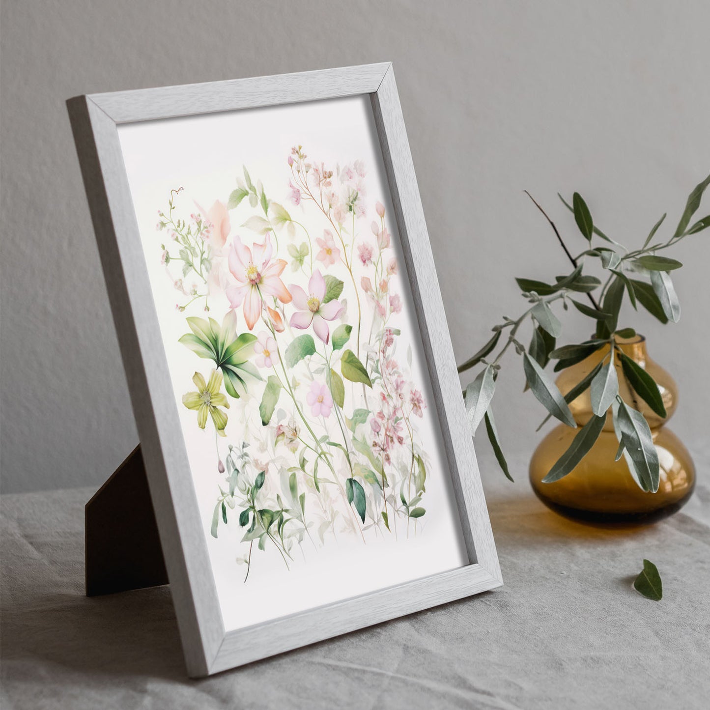 Nacnic Las flores violetas Lamina. En Impresiones de vivero de plantas. Estampados decorativos estéticos para su sala de estar, dormitorio, hogar