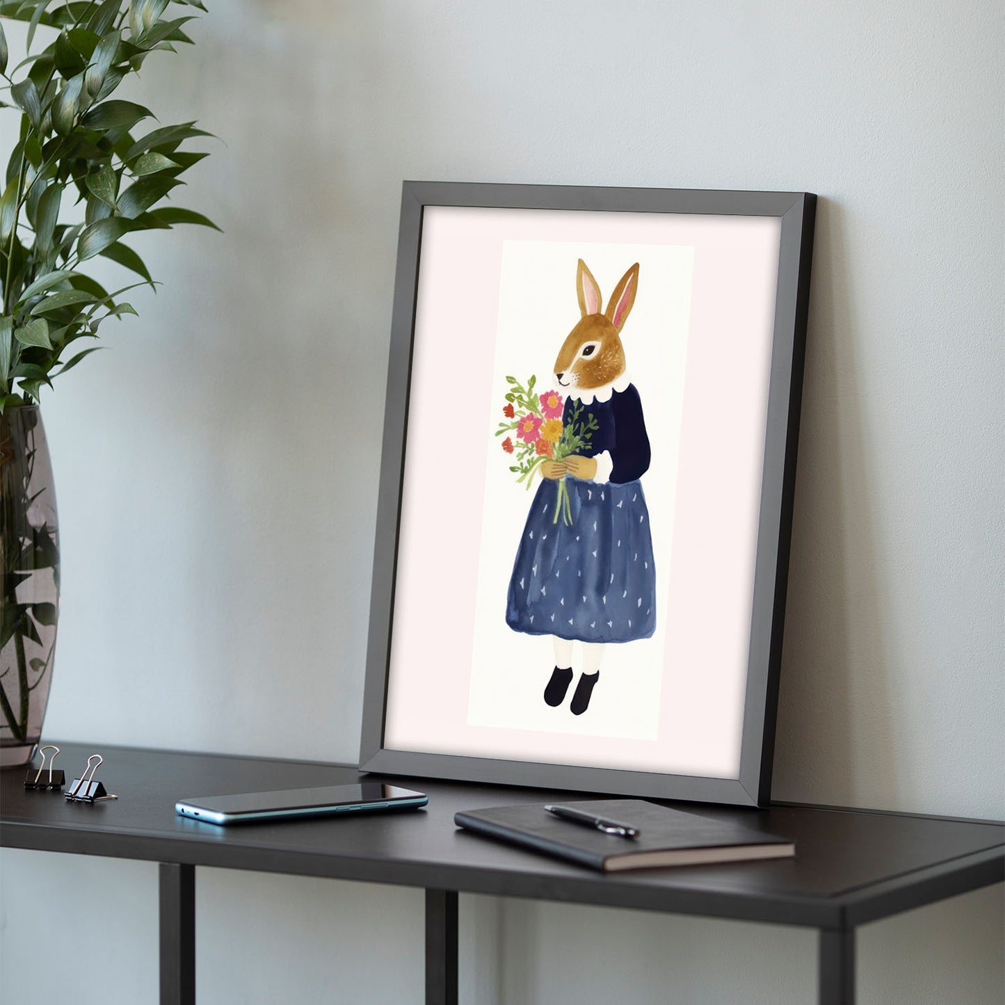 Nacnic Lámina Señora Foxy en Guardería de Ropa