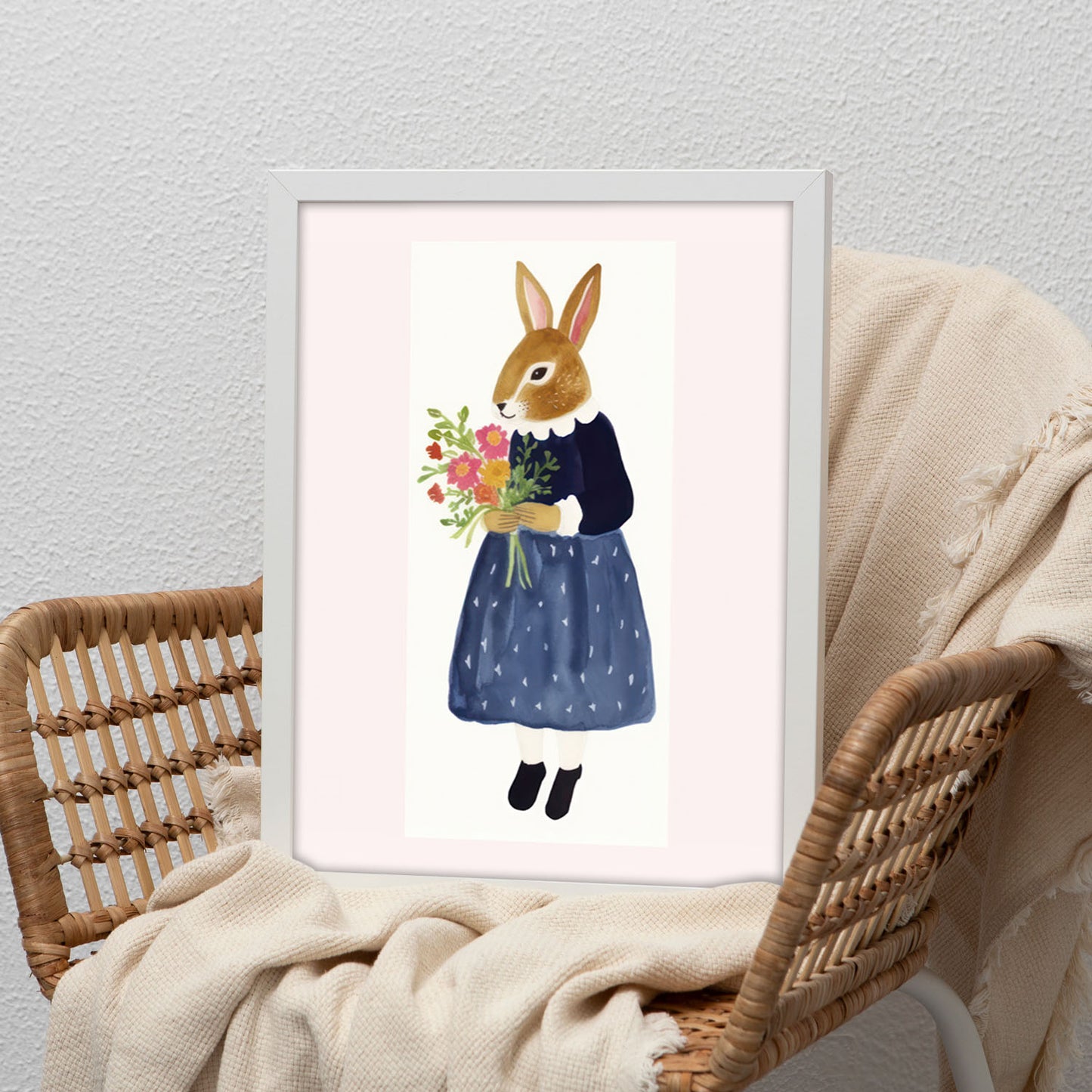Nacnic Lámina Señora Foxy en Guardería de Ropa
