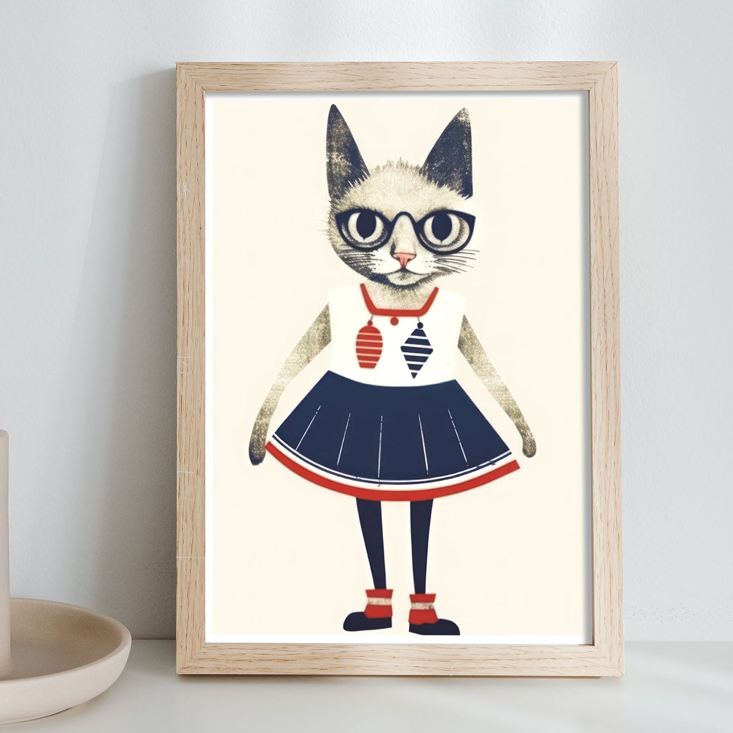 Nacnic Lámina de Lady Fox con Vestido