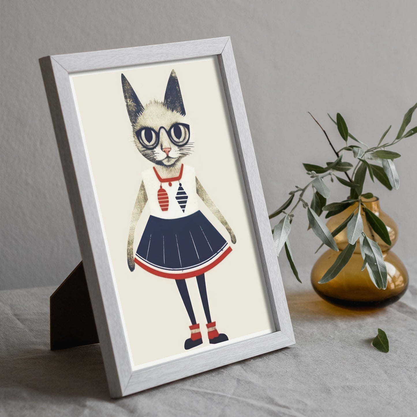 Nacnic Lámina de Lady Fox con Vestido