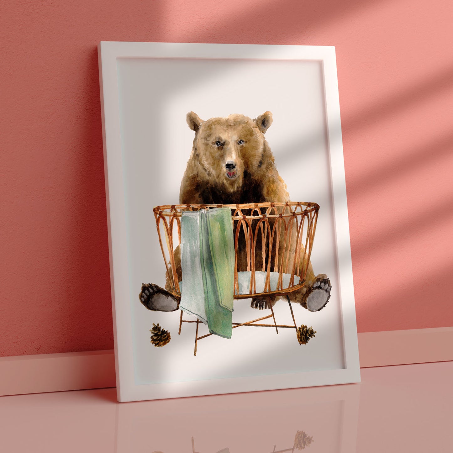 Nacnic Oso de manchas Lamina. En Animales impresos para guardería. Estampados decorativos estéticos para su sala de estar, dormitorio, hogar
