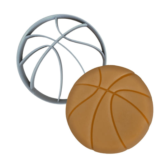 Moose Goods Cortador de galletas de baloncesto de 3 pulgadas, cortadores de galletas deportivos, formas y sello, cortador de galletas de baloncesto para suministros de horneado