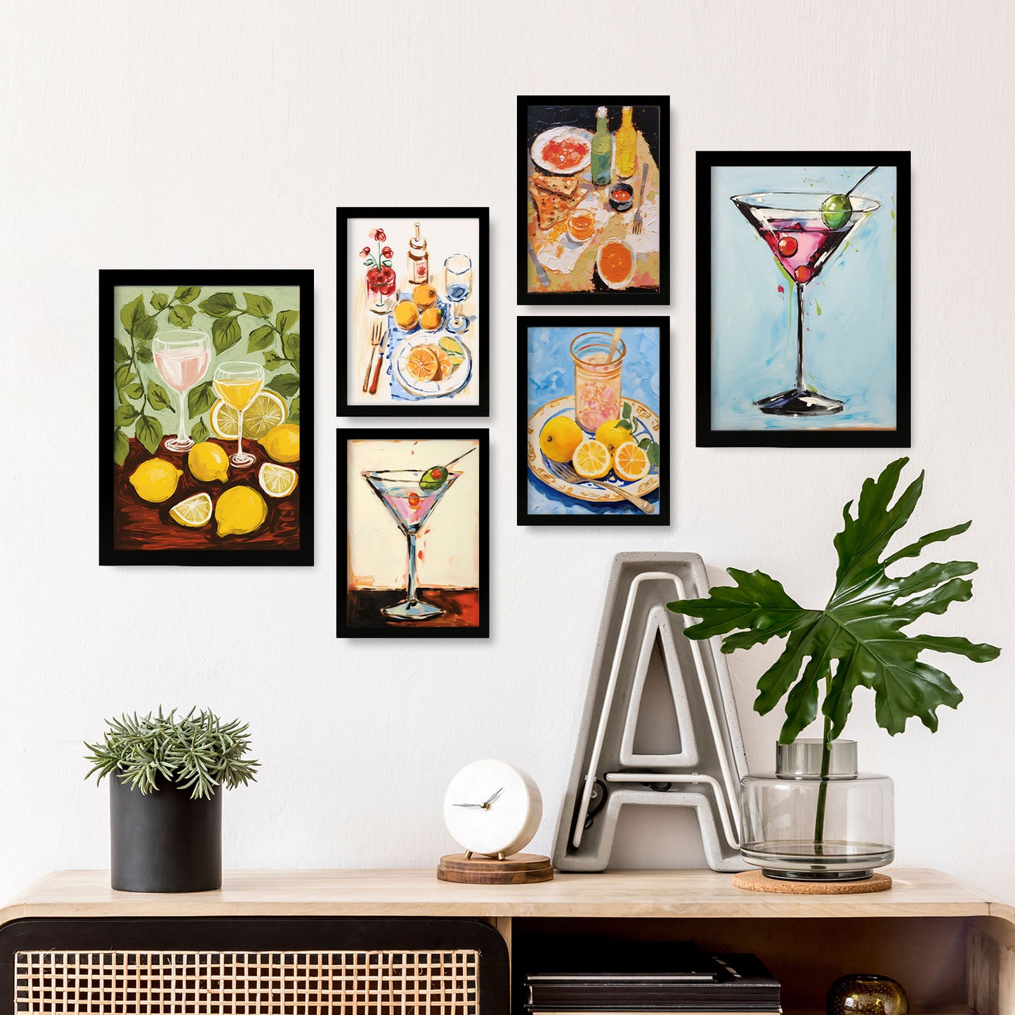 Nacnic Set de 6 Láminas de Bebidas para Amantes de la Comida