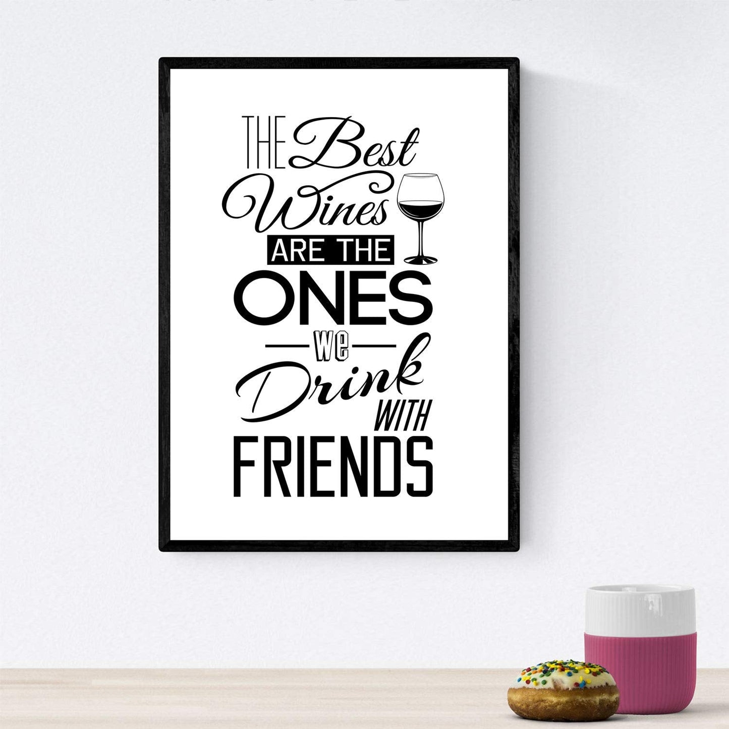 Set de láminas de Vino. Posters de Vino y Bodega. Vino Blanco y Negro 1.-Artwork-Nacnic-Nacnic Estudio SL