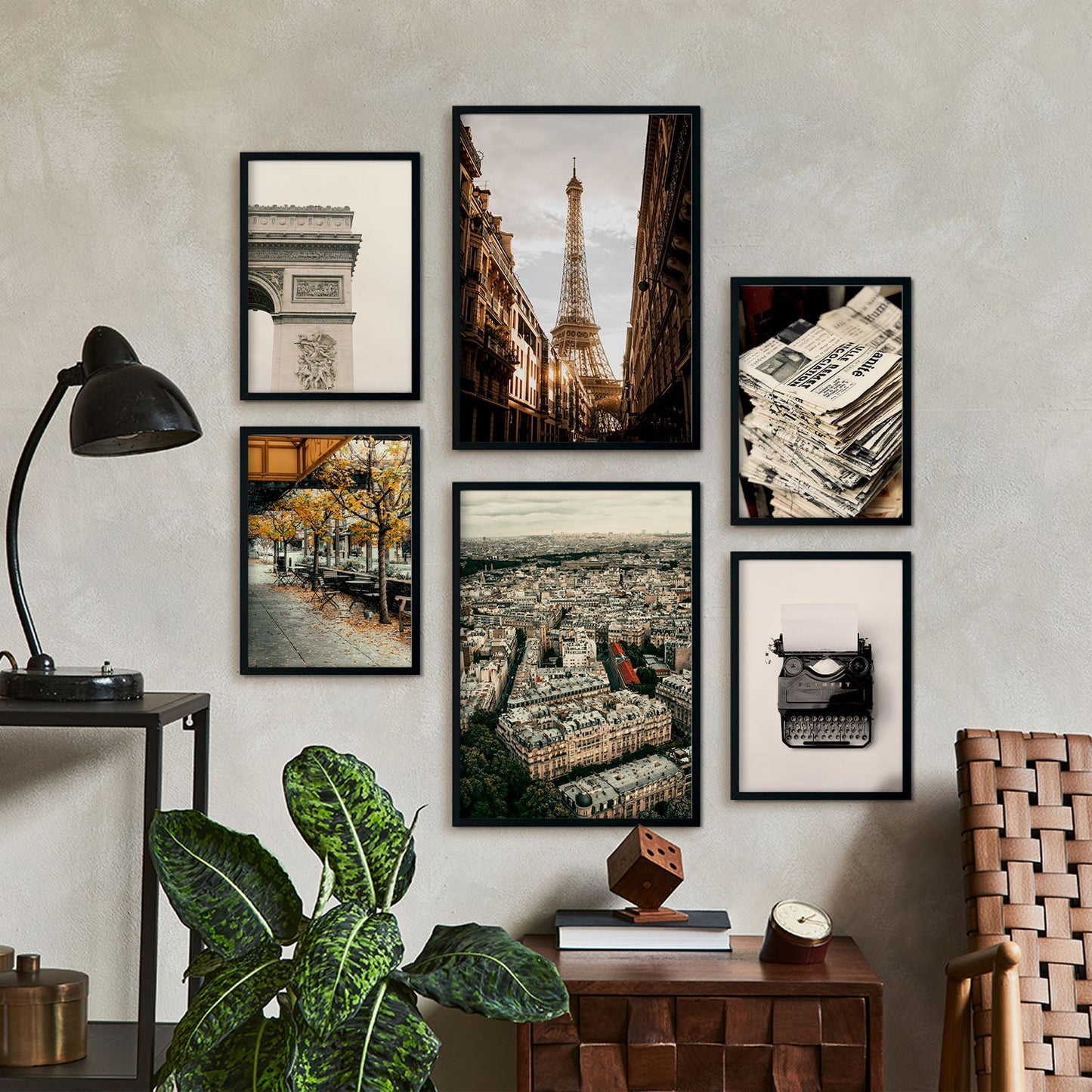 - 6 Pósters Fotografía París Vintage - Impresión Arte Mural Moderno para Colgar en Habitaciones Hogar - Láminas Decorativas A3 y A4 -Artwork-Nacnic-Sin marco-Nacnic Estudio SL