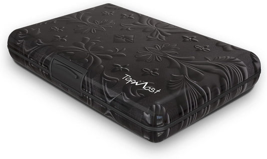 TopMost Cartera de Aluminio Bloqueo RFID para Hombres y Mujeres - Ranuras para 12 Tarjetas y Billetes