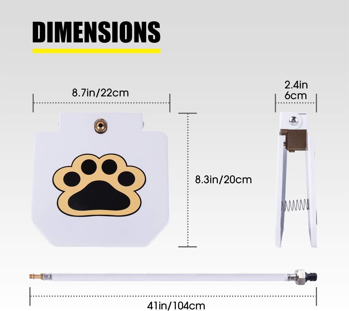 BACOENG Bebedero para Perros Grandes, Fuente Agua Perro de Fácil Activación con Juguete de Cuerda, Juego de Válvulas Mejorado en Cobre