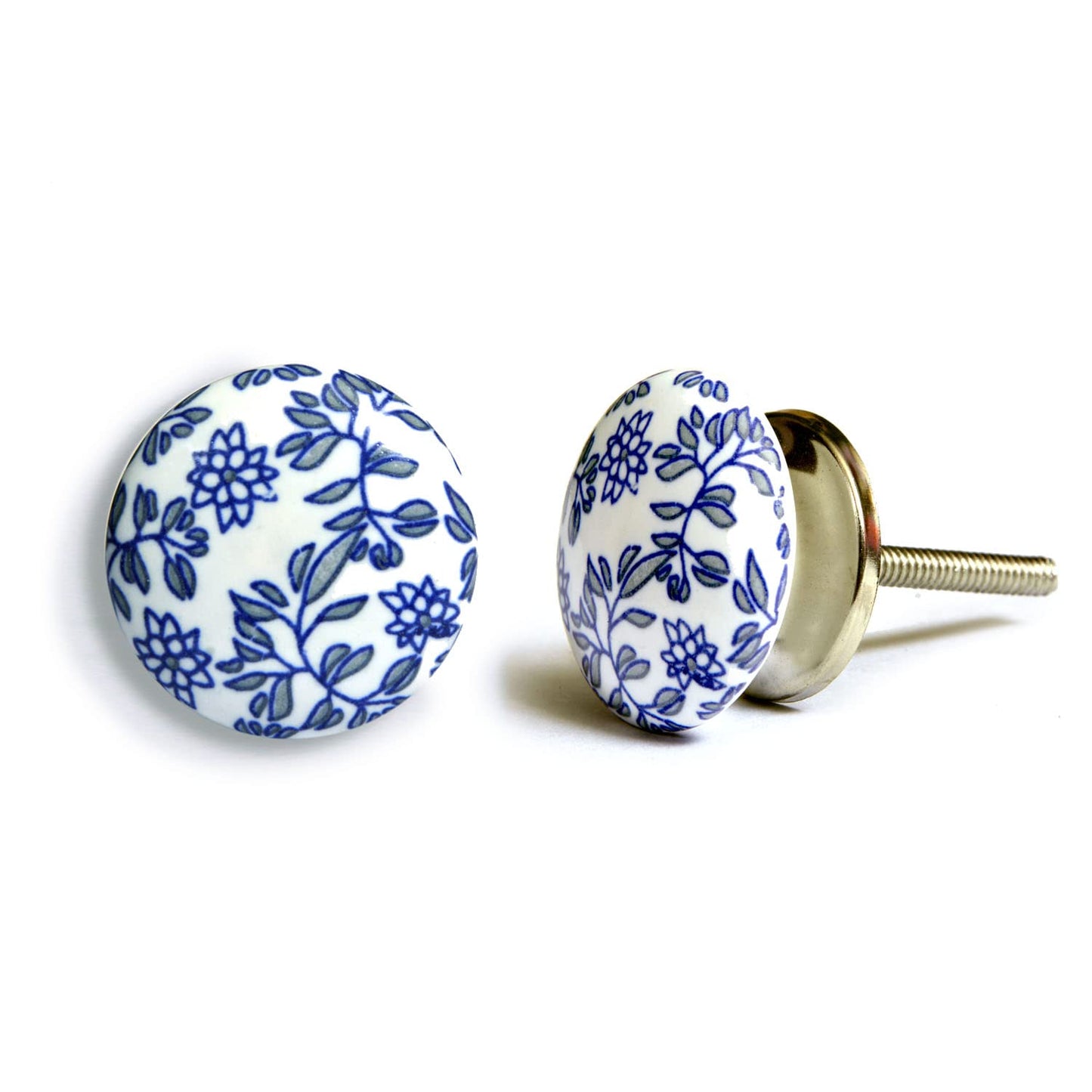 Juego de 10 pomos tiradores de cerámica | Diseño estampados vintage | Decoración muebles, armarios, cajones..-Nacnic-Nacnic Estudio SL