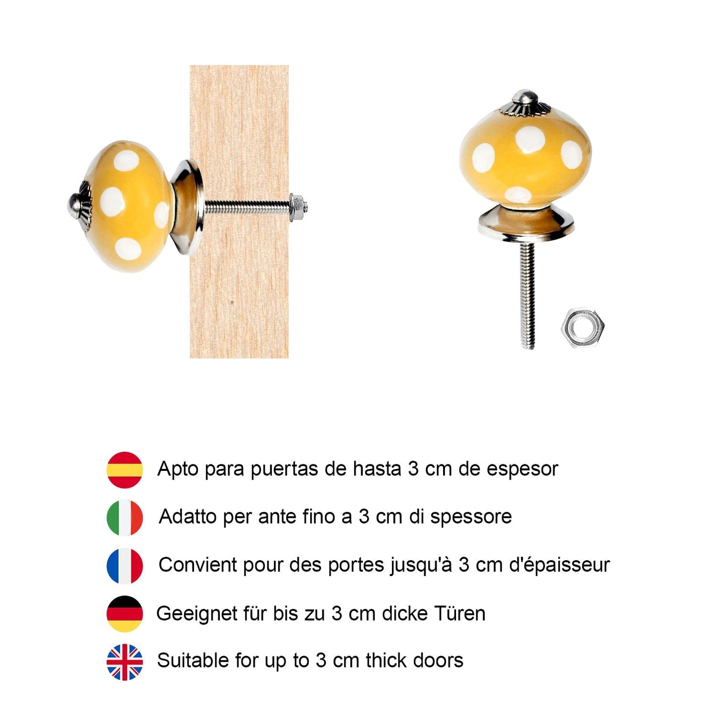 Juego de 10 pomos tiradores de cerámica con diseños florales en aguamarina