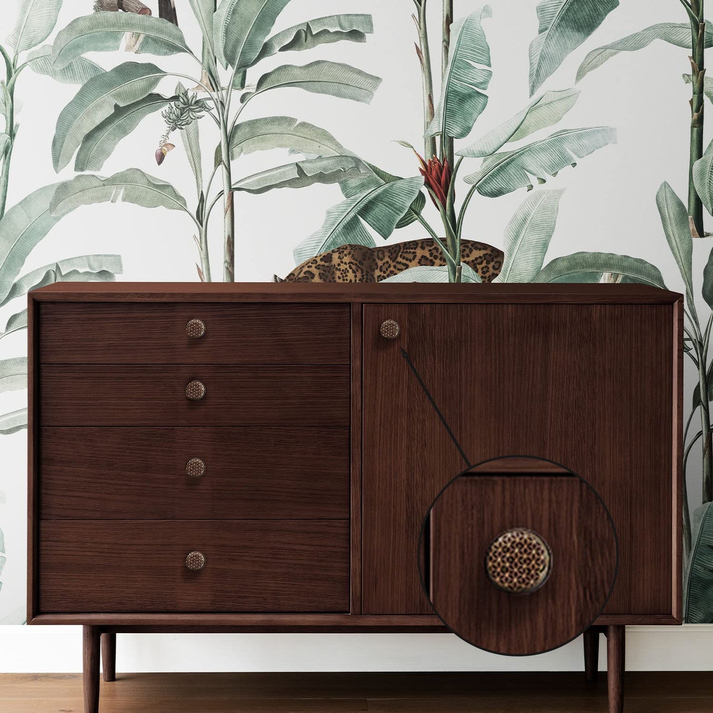 Set de 12 pomos tiradores de cerámica | Diseño geométrico en dorado y negro | Decoración elegante de muebles y armarios.-Nacnic-Nacnic Estudio SL
