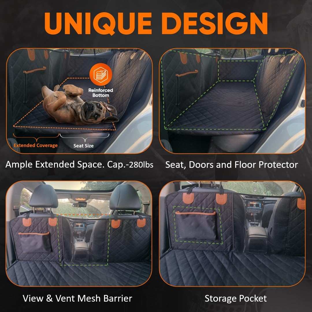 Funda para Asiento Trasero de Coche con Protección Completa TrioGato
