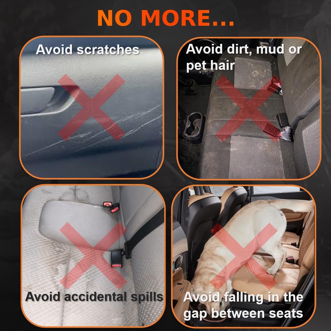 Funda para Asiento Trasero de Coche con Protección Completa TrioGato