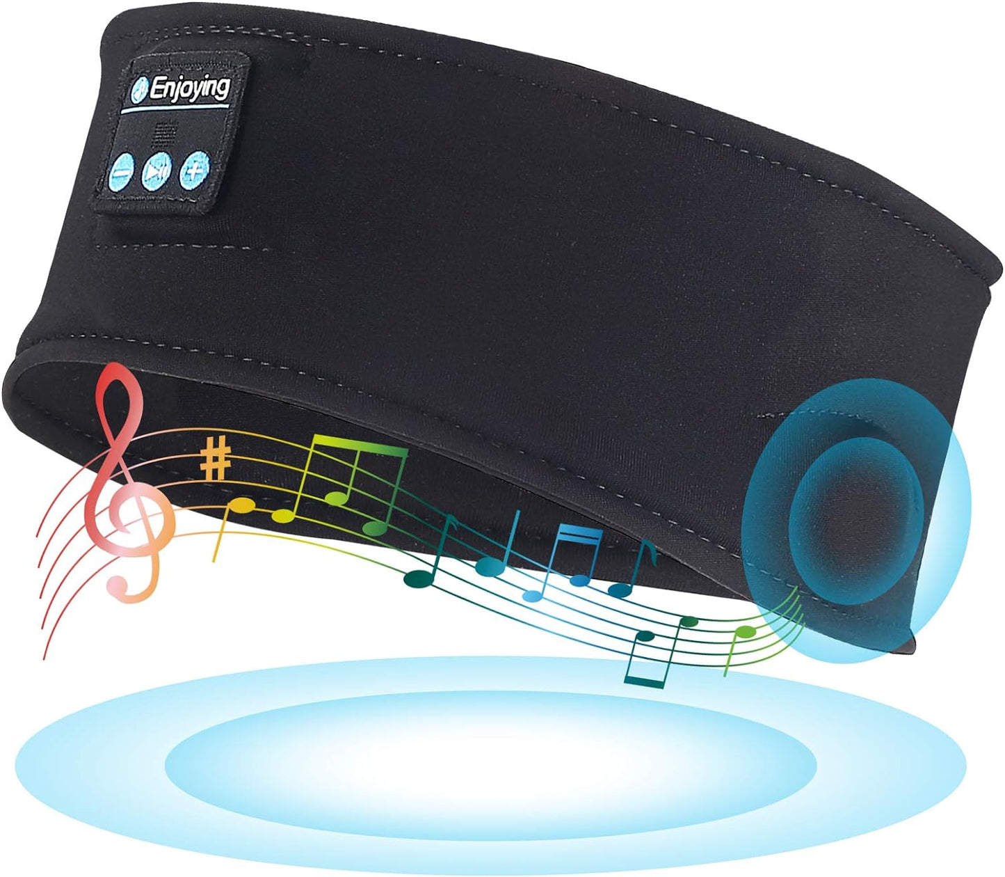 Auriculares para Dormir Diadema Bluetooth, Auriculares Deportivos inalámbricos. Negro