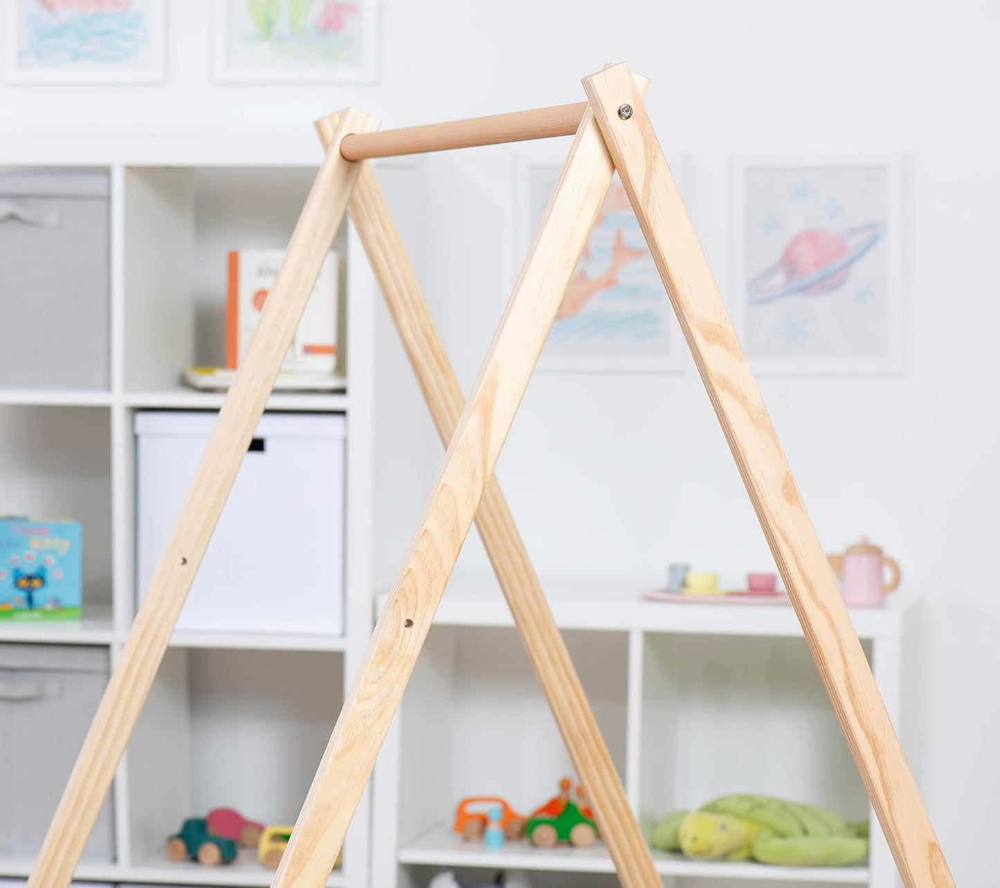 Hamaca plegable Avenlur Tulip con soporte para bebés - Hamaca autoportante para niños de 6 meses a 3 años - Asiento tipo hamaca (gris)