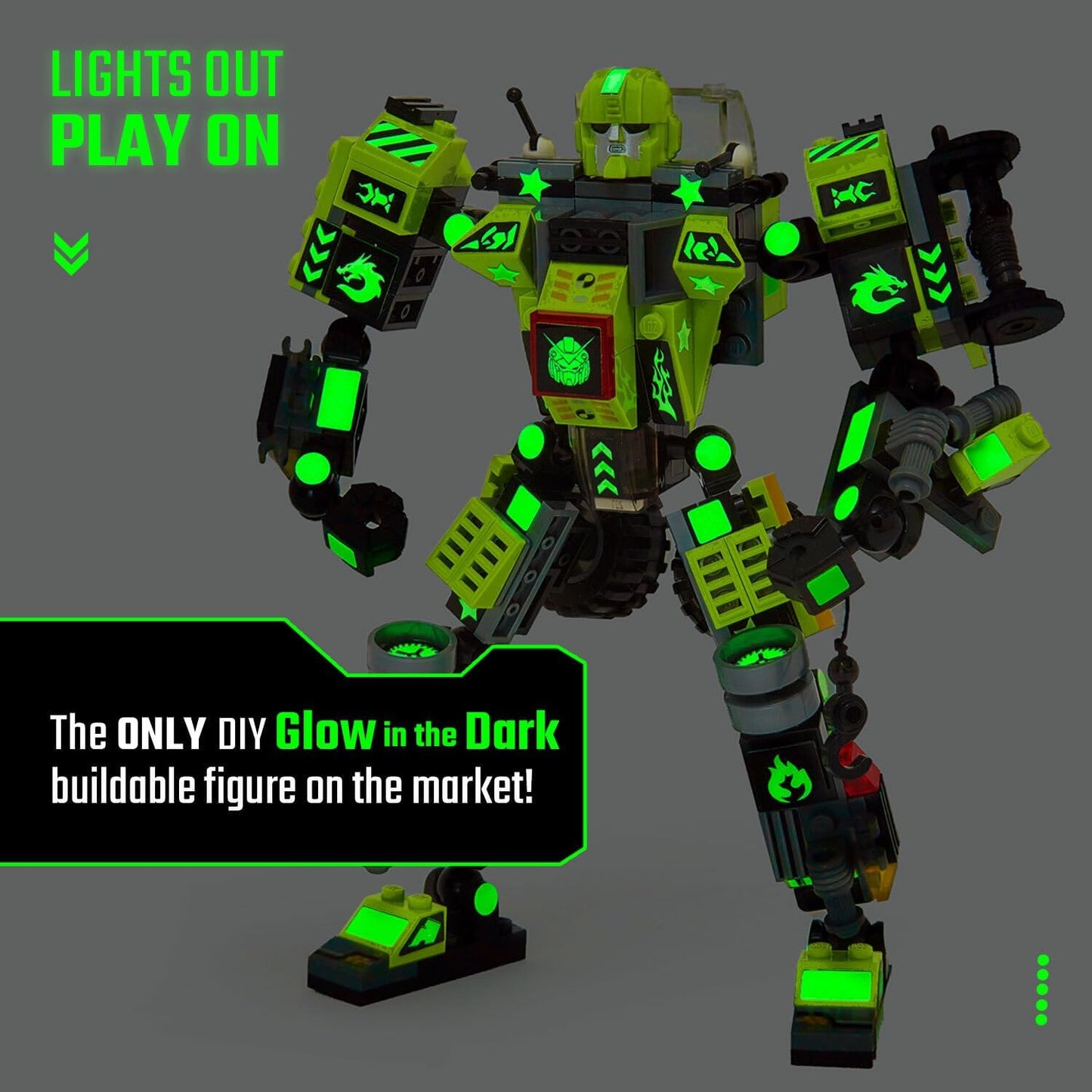 Jitterygit Juguete de construcción de robots para niños, regalo STEM perfecto para constructores de 6, 7, 8, 9 y 10 años, CliffSling verde (212 piezas) Robotryx
