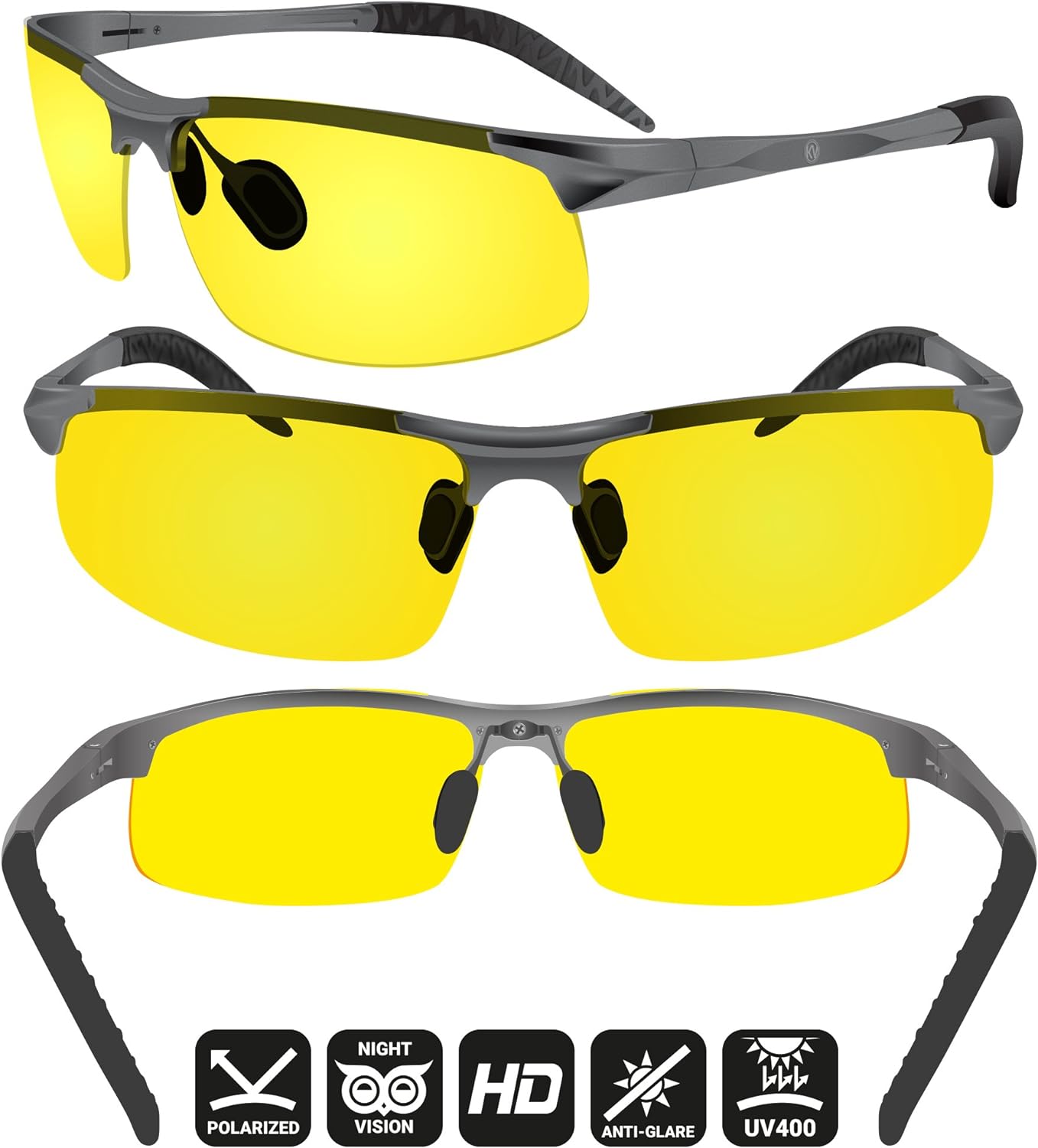 Gafas de Conducción Nocturna BLUPOND para Hombres y Mujeres - Láminas
