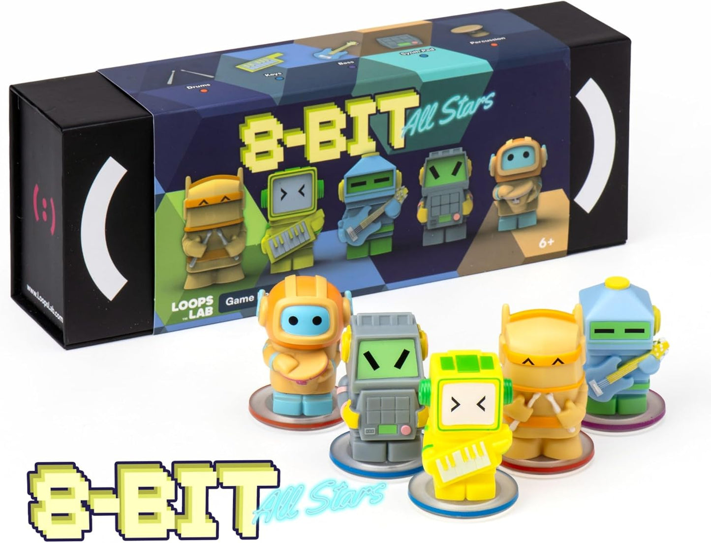 LOOPS Bands - Allstars de 8 bits - Juego de figuras interactivas de banda musical de 8 bits