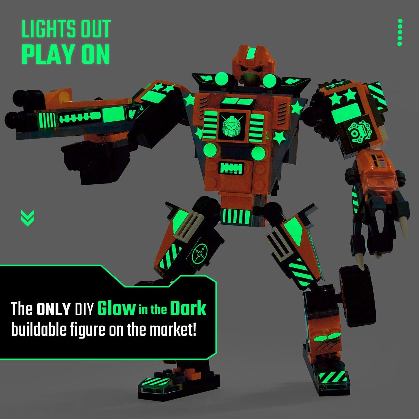 Jitterygit Figura de acción de superhéroe robot mecánico, juego de juguetes de regalo de Navidad, los mejores ladrillos creativos de construcción STEM para cumpleaños, guerrero del ejército espacial para niños, niñas de 6, 7, 8, 9 y 10 años