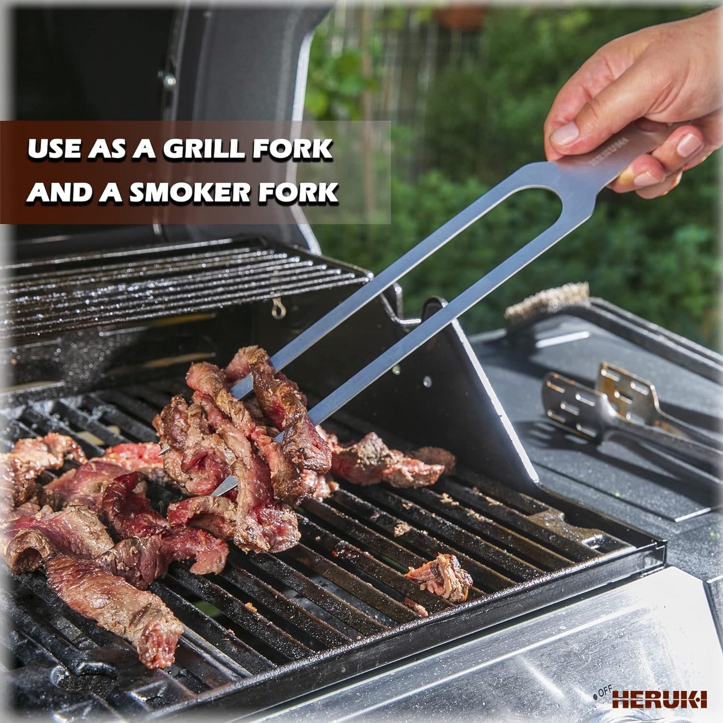 Brochetas de Metal Dobles para Barbacoa y Horno HERUKID