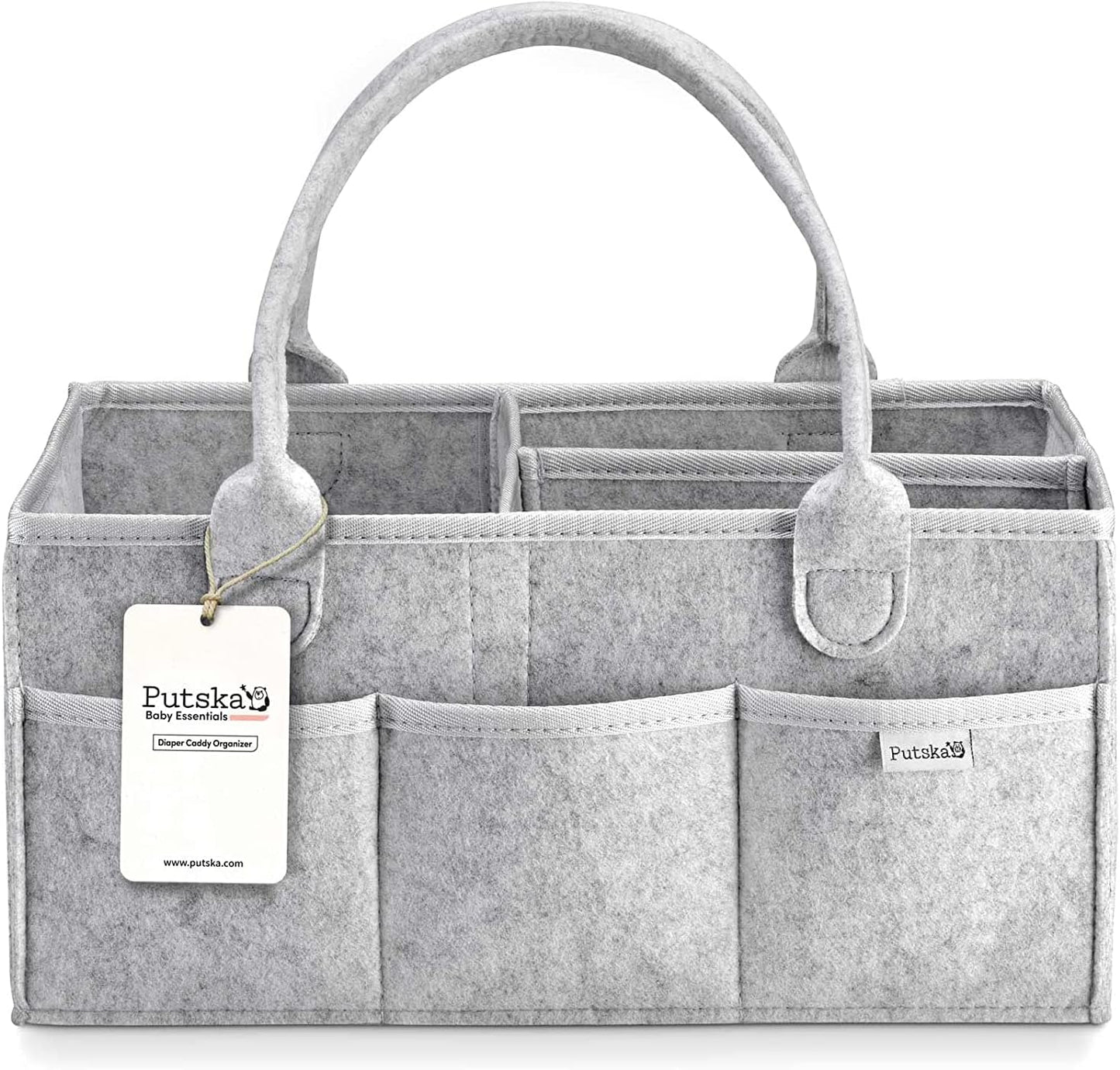 Organizador de Pañales para Bebé RIIMUHIR Putska - Cesta de Regalo Neutral, Organizador de Guardería, Caddy de Cambio (Láminas)