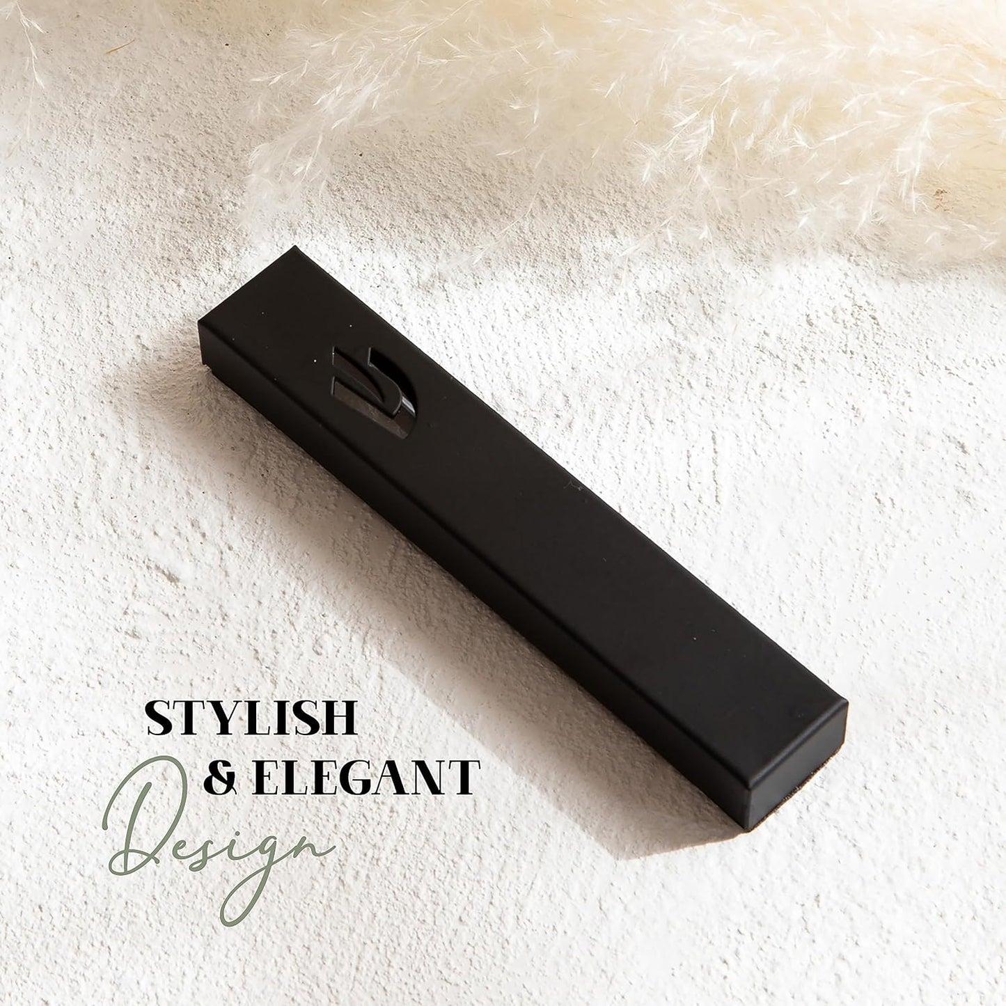 SURI Mezuzah clásica para puerta, funda autoadhesiva de Nirosta negra de 5 pulgadas con pergamino no kosher | Mezuzá judía moderna para interiores y exteriores, caja de regalo de Judaica incluida