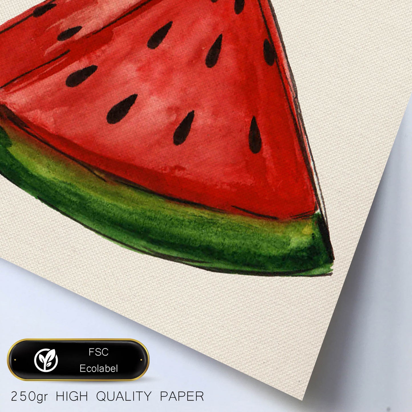 Poster cuadrado de Pepitas divertidas. Lámina de frutas y verduras de forma cuadrada, ilustrada con dibujos a color.-Artwork-Nacnic-Nacnic Estudio SL