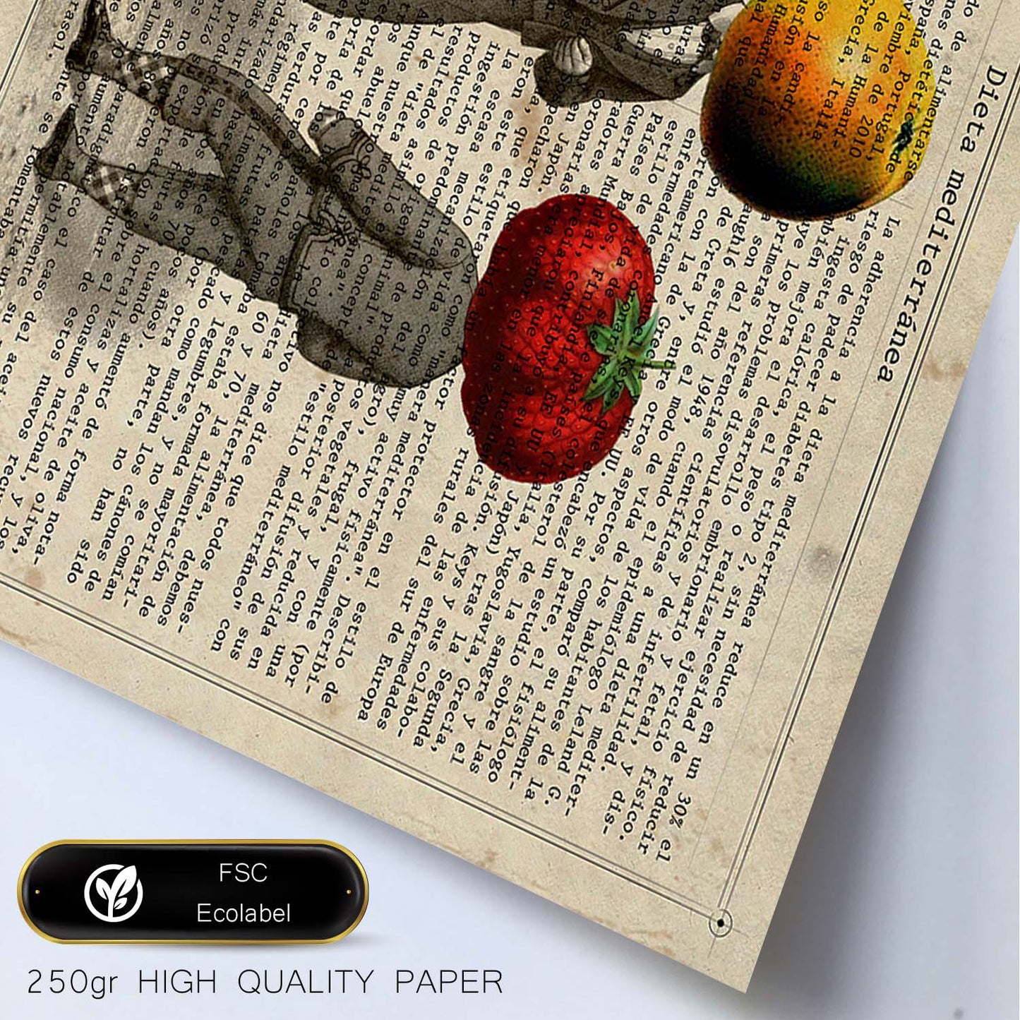 Poster de verduras humanas. Lámina Padre e hijos. Cuadros de humanos con cabezas de verdura.-Artwork-Nacnic-Nacnic Estudio SL